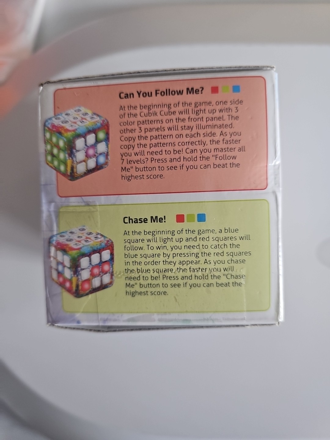 Kids LED Flash Cube Memory Game Electronic Handheld ,5 Brain Toys Play Puzzle