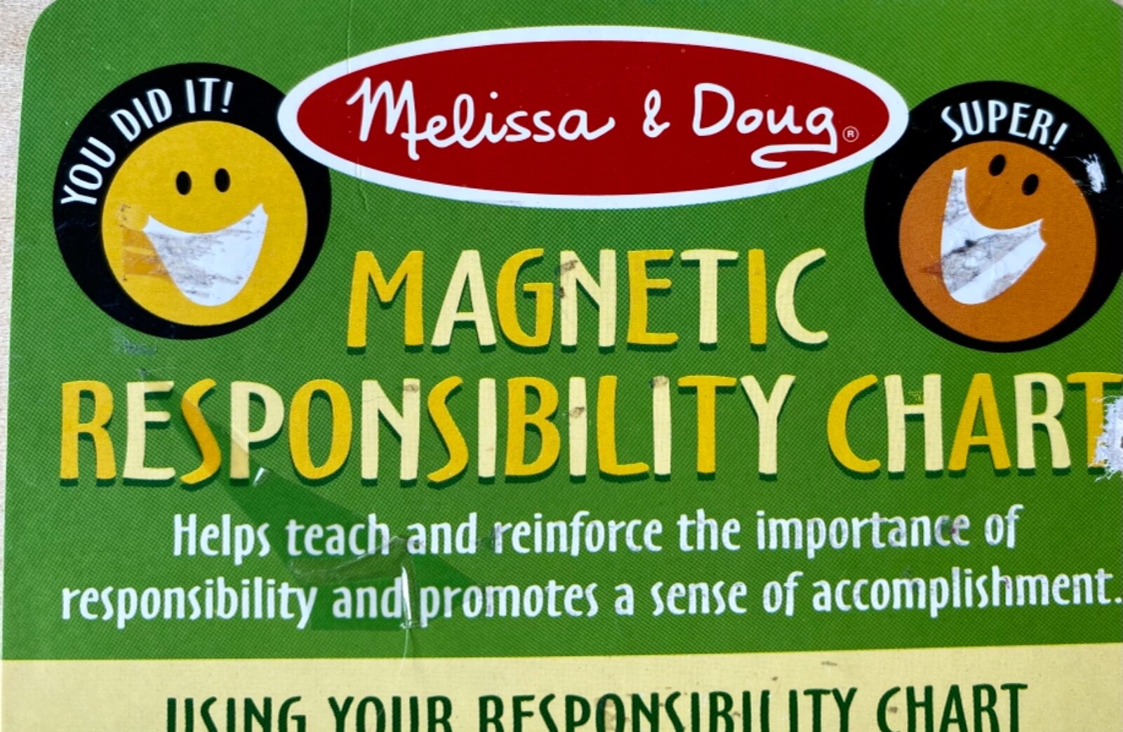 Melissa & Doug Magnetic Responsibility Chore Chart for Kids Praise Magnets READ