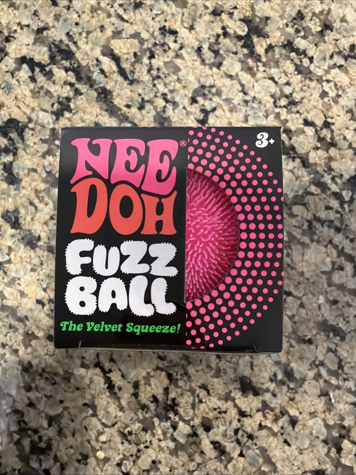 Needoh Fuzz Ball Flower Power Stress Ball PINK RARE**