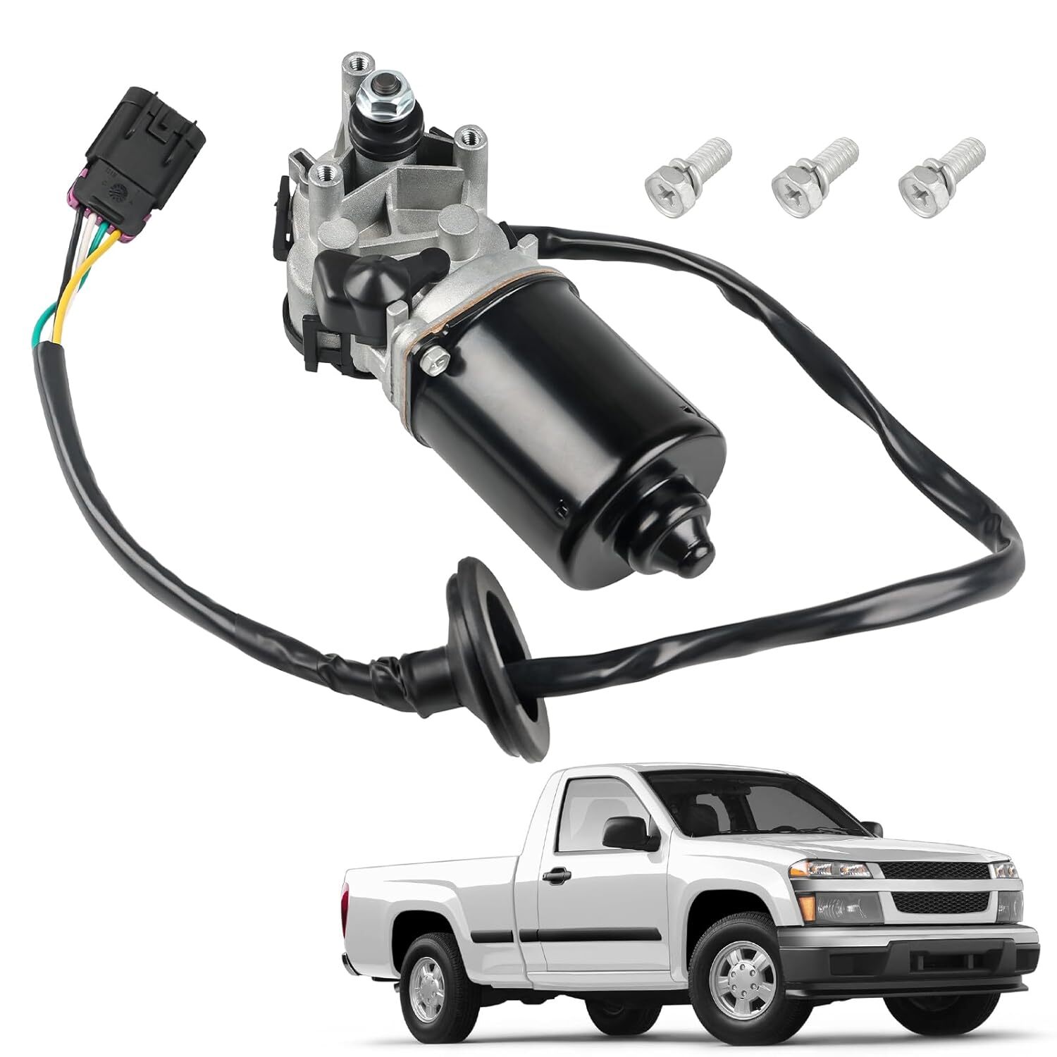 Front Windshield Wiper Motor Compatible with Chevy Colorado GMC Canyon 2004-2012