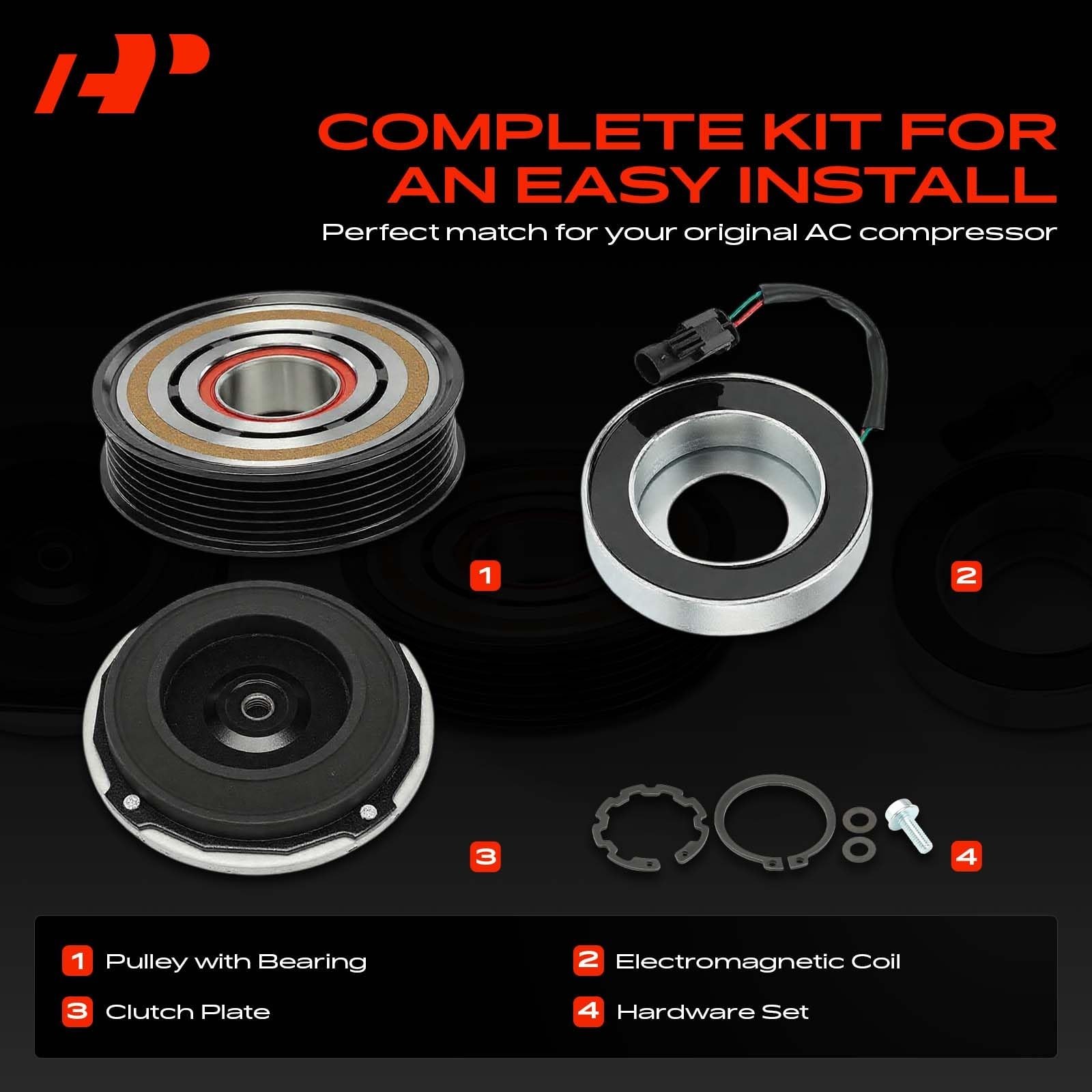 A-Premium Air Conditioner AC Compressor Clutch Kit Compatible with Chevrolet …