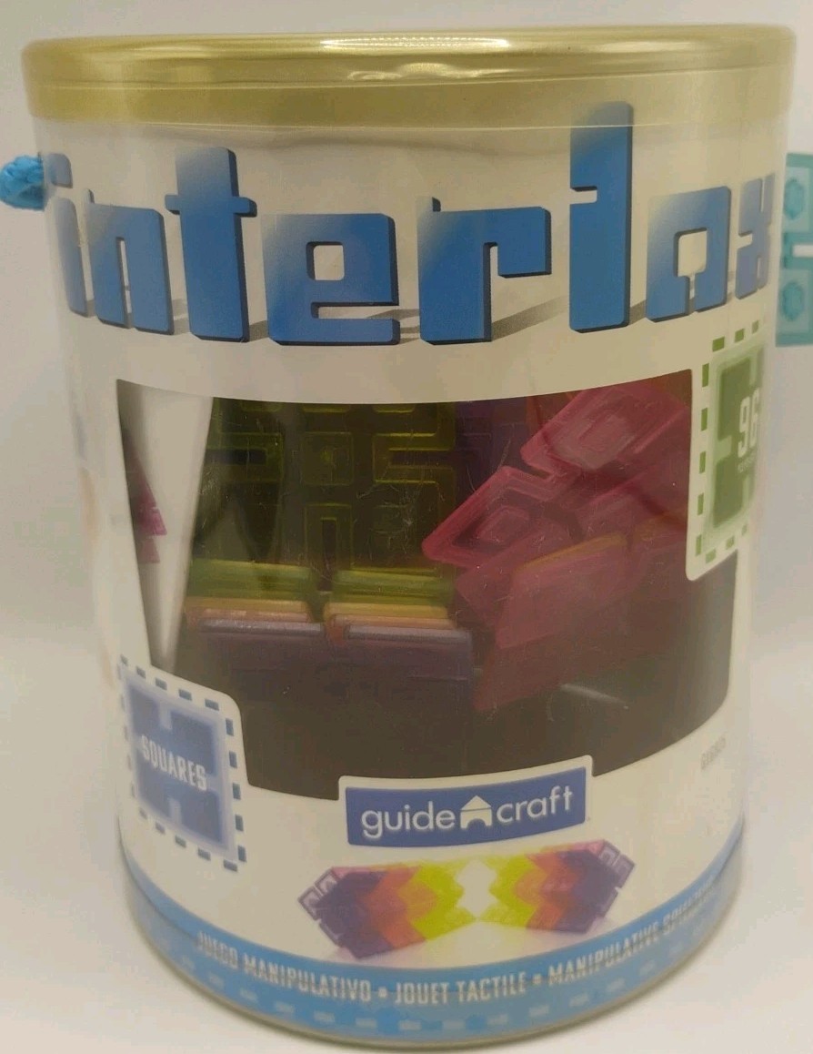 Guidecraft Interlox Square Discs 84 Pieces/ with instructions