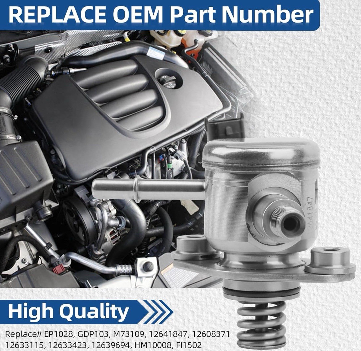 High Pressure Fuel Pump Fit for 10 17 GMC Terrain Captive Buick regal Chevrolet