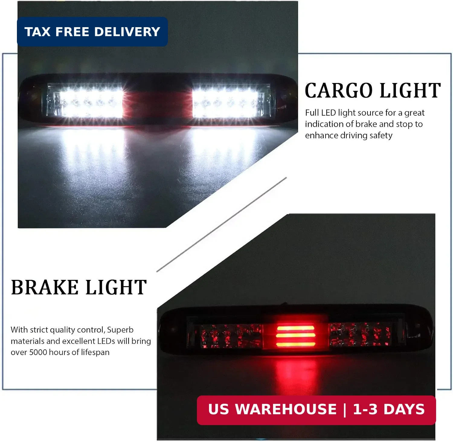 Tresound 3rd Third Brake Light for 99-07 Chevy Chevrolet Silverado, GMC Sierra 1