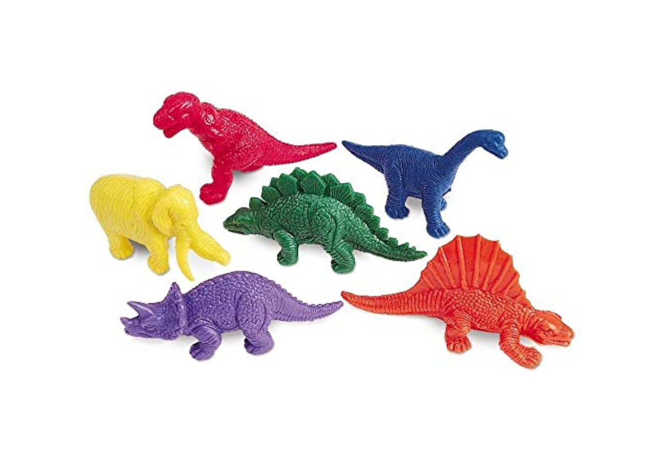 LEARNING RESOURCES MINI DINOS 108pk Counters Home School Classroom Shapes Colors