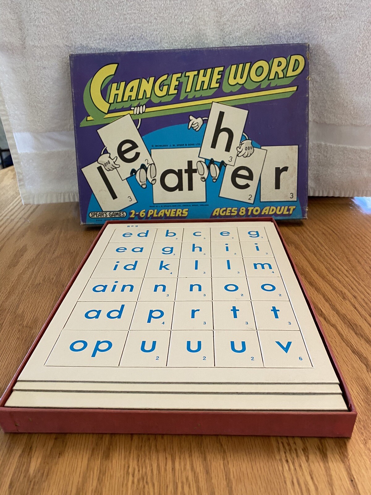 Vintage 1974 CHANGE THE WORD Syllable Card Game by Spear’s Games NEW