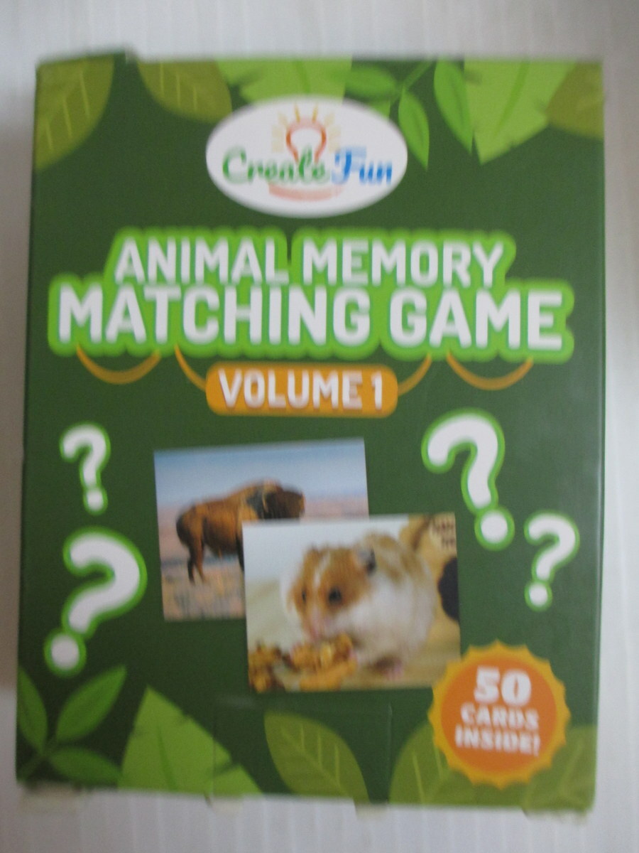 lot of 2 Animal Memory Matching Game Volume 1 Create Fun new sealed
