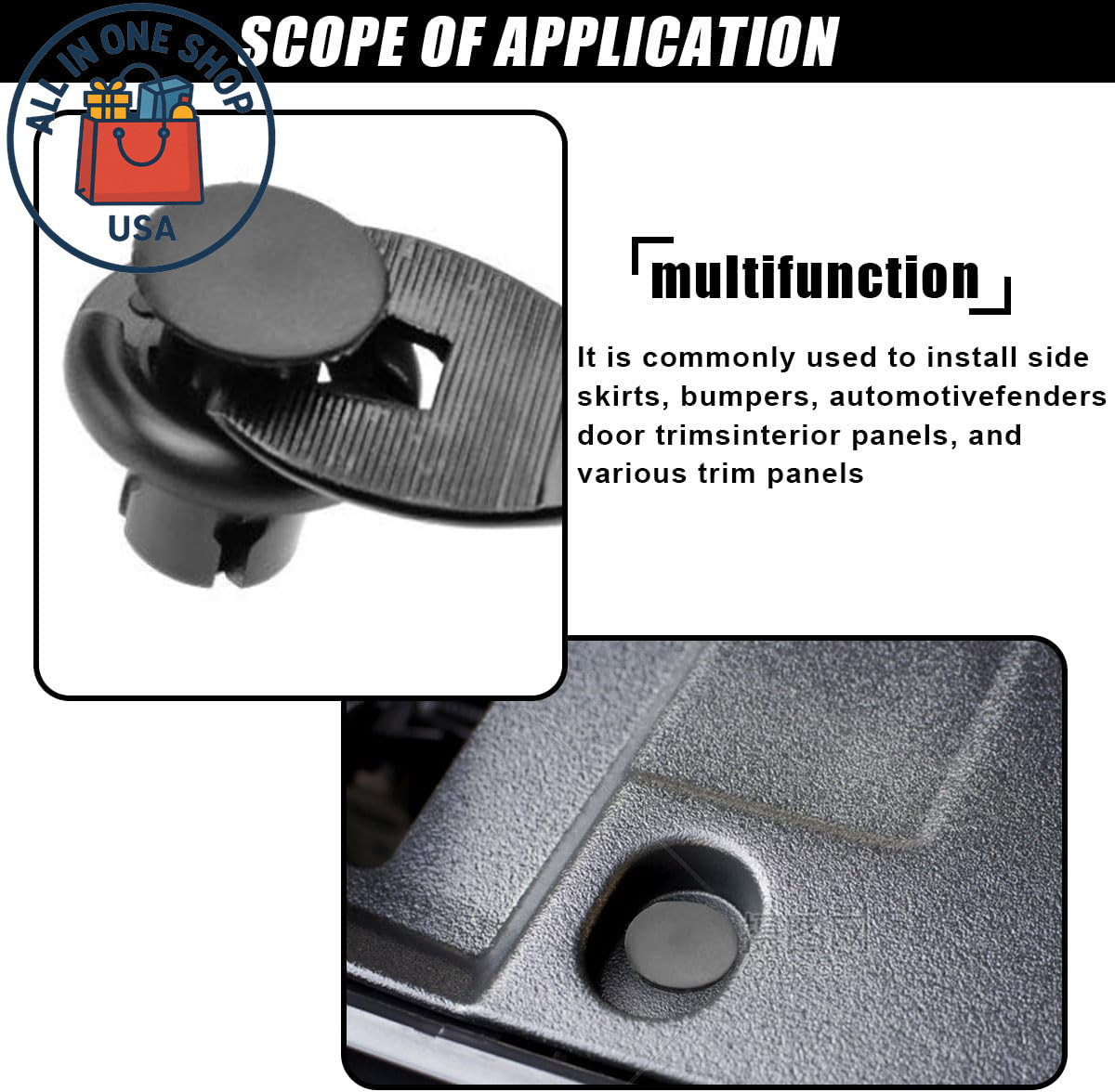 Nylon Push-Type Retainer Clips for Honda Vehicles