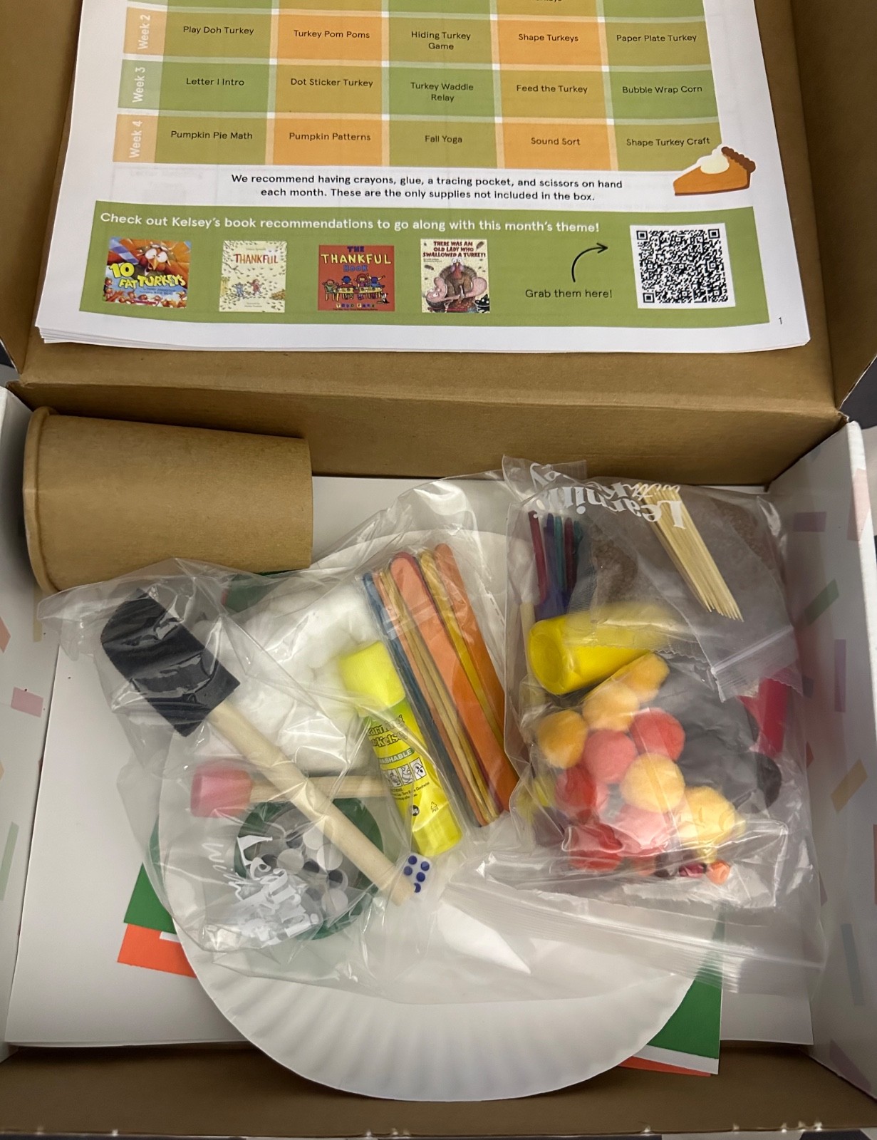 learning With Kelsey November Preschool Box Open Never Used