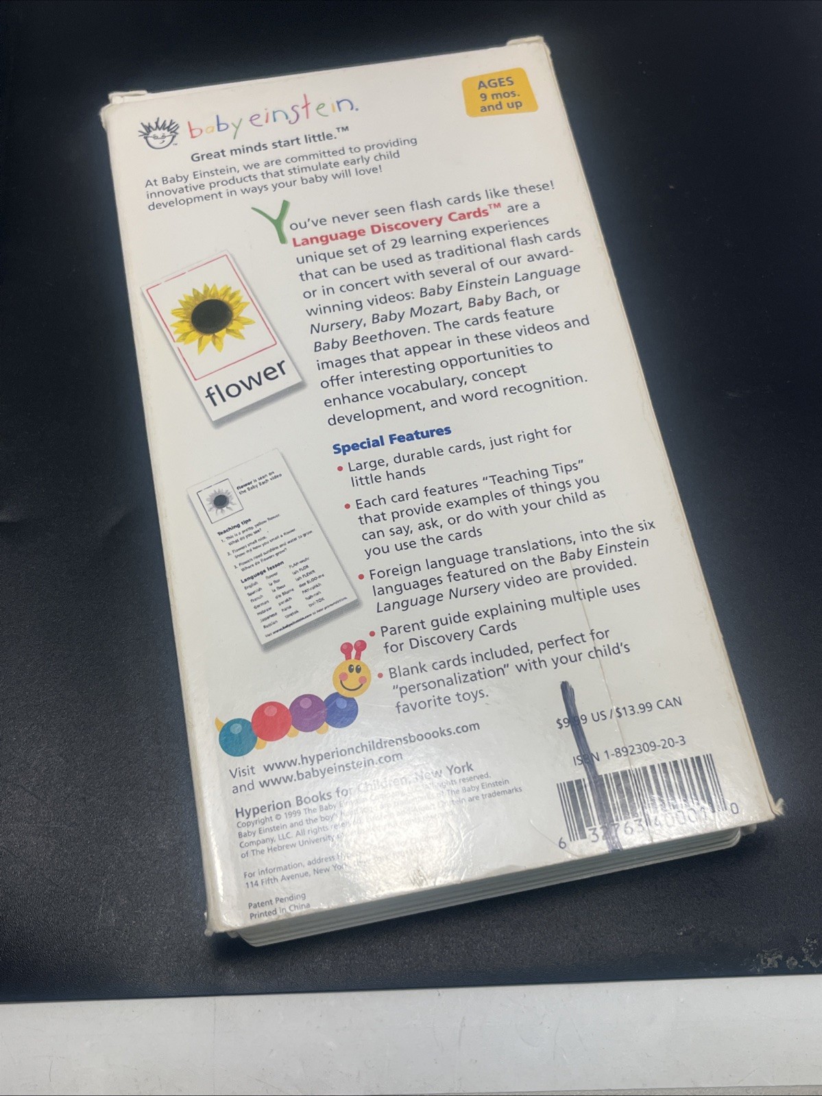 Baby Einstein Language Discovery Cards Educational Cards for Babies Set of 29
