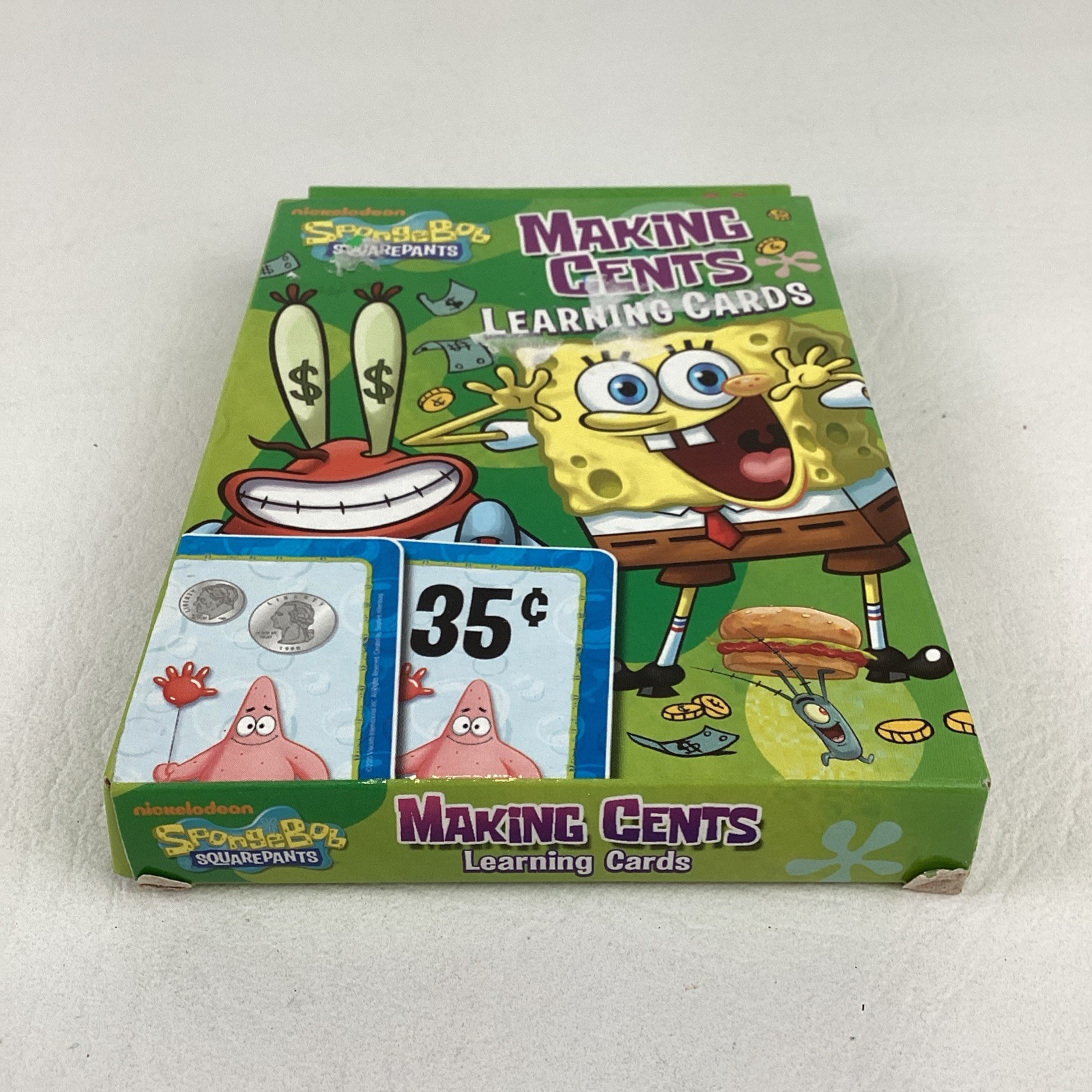 SpongeBob SquarePants Making Cents Learning Cards Money Change Nickelodeon