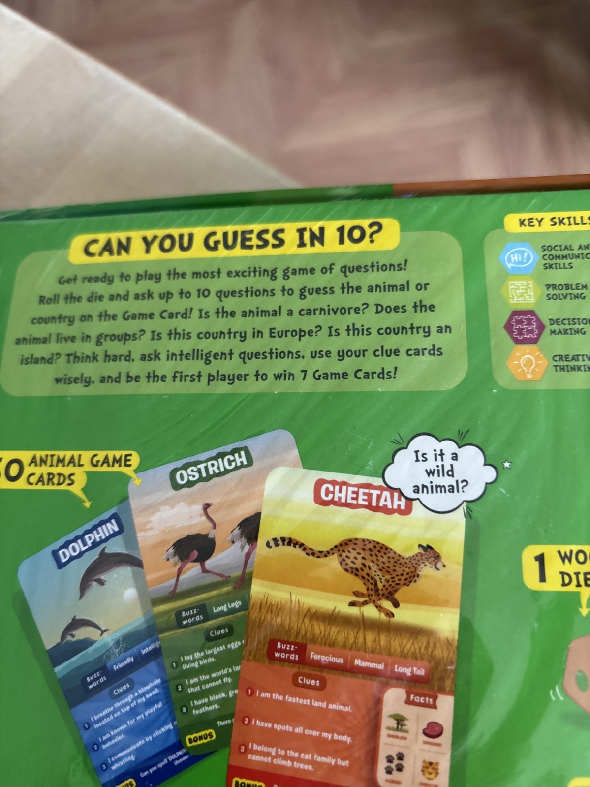 NIB Skillmatics Guess in 10 Card Game Animal Planet & Countries Of The World