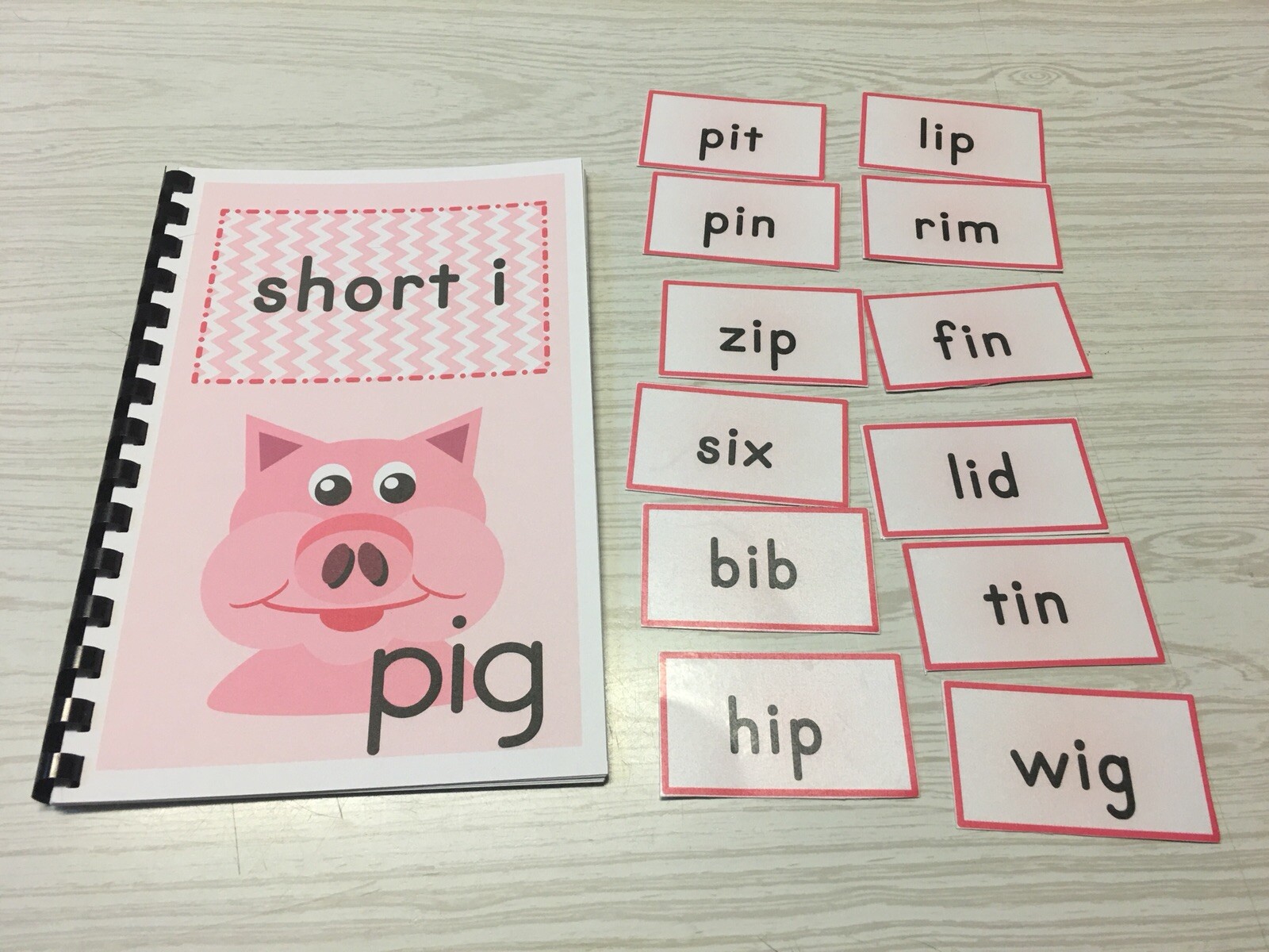 Interactive Learning Books for Children – Short Vowel Set w/60 Laminated Cards