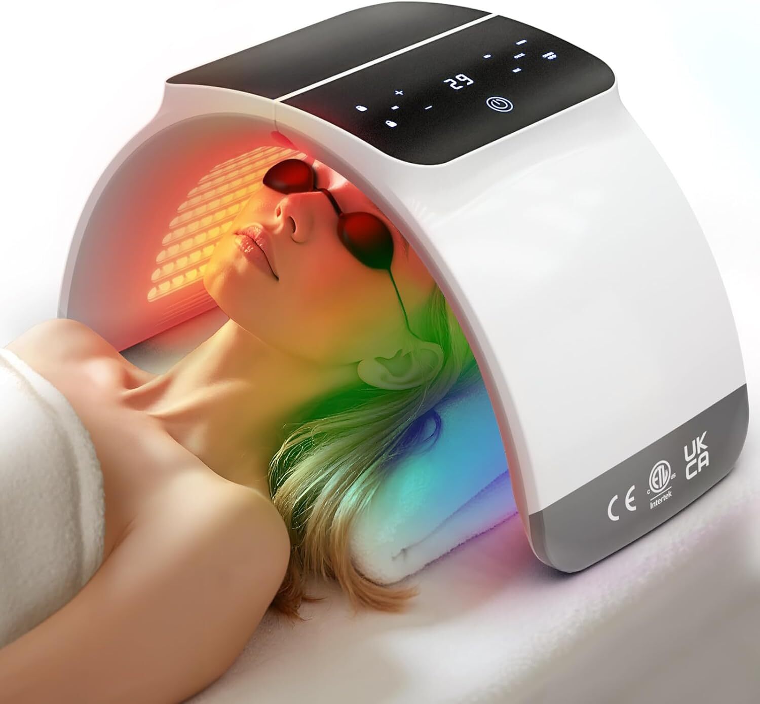 Bestqool LED Mask Photon LED Light Therapy – 6 Colors with Near Infrared Light