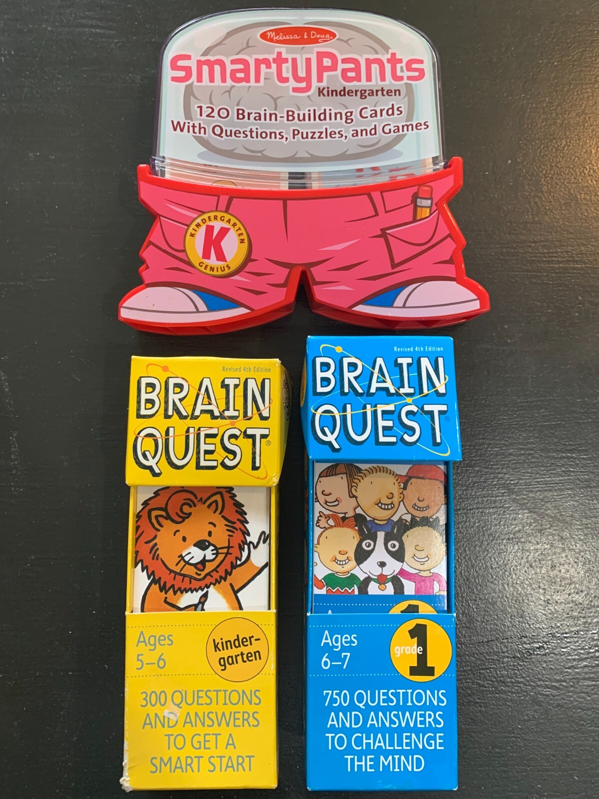 Smarty Pants Kindergarten Melissa&Doug+Brain Quest Kindergarten+Grade1 2Decks ea