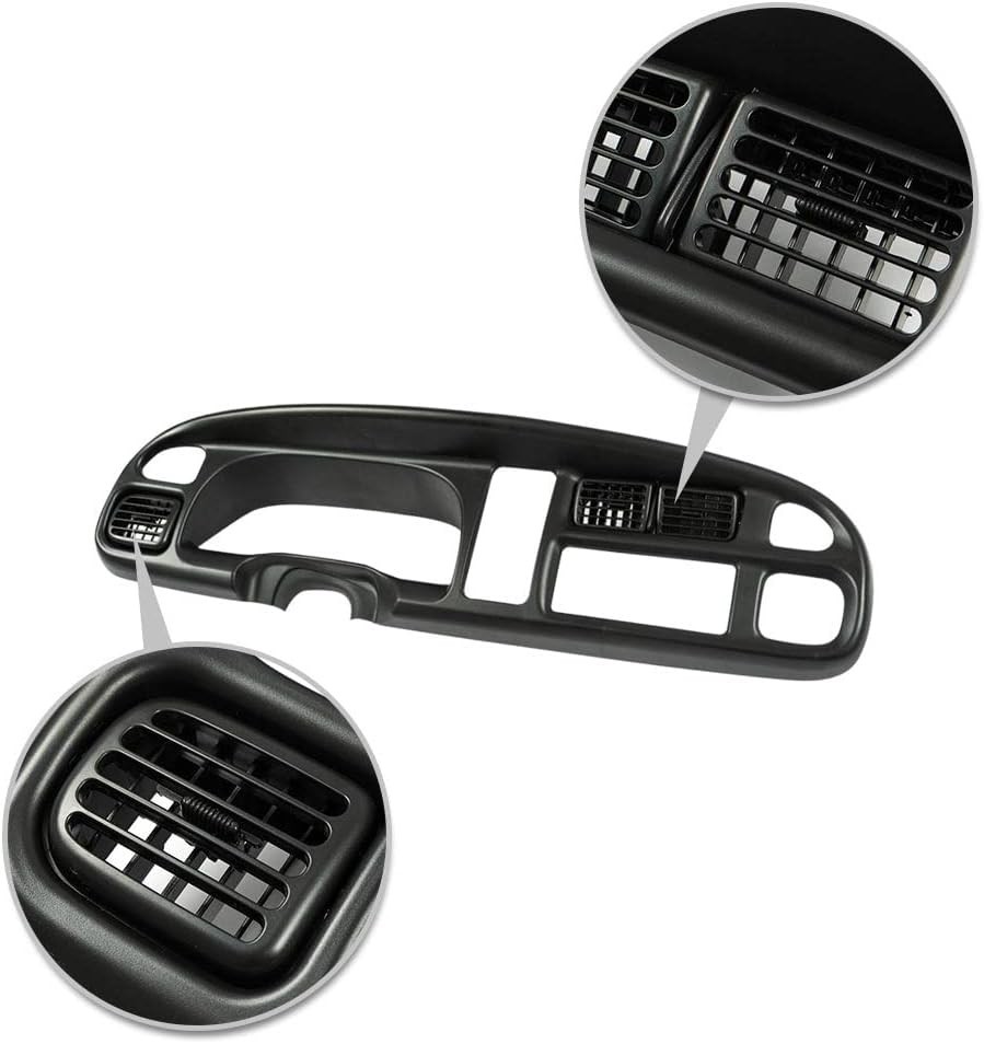 PIT66 Dash Board Bezel Cover Compatible with 1998 1999 2000 2001 2002 Dodge Ram