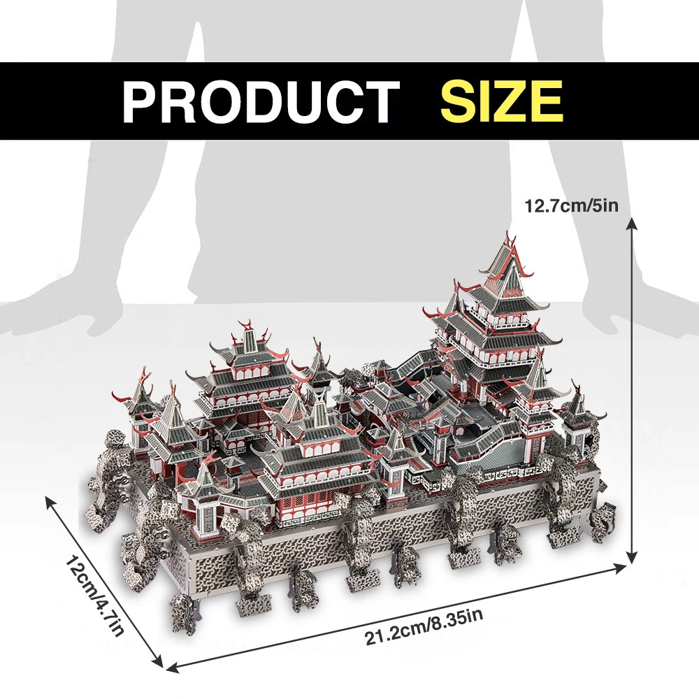 3D Puzzles Model Building Kit Construction Series Metal House Toy Christmas Gift