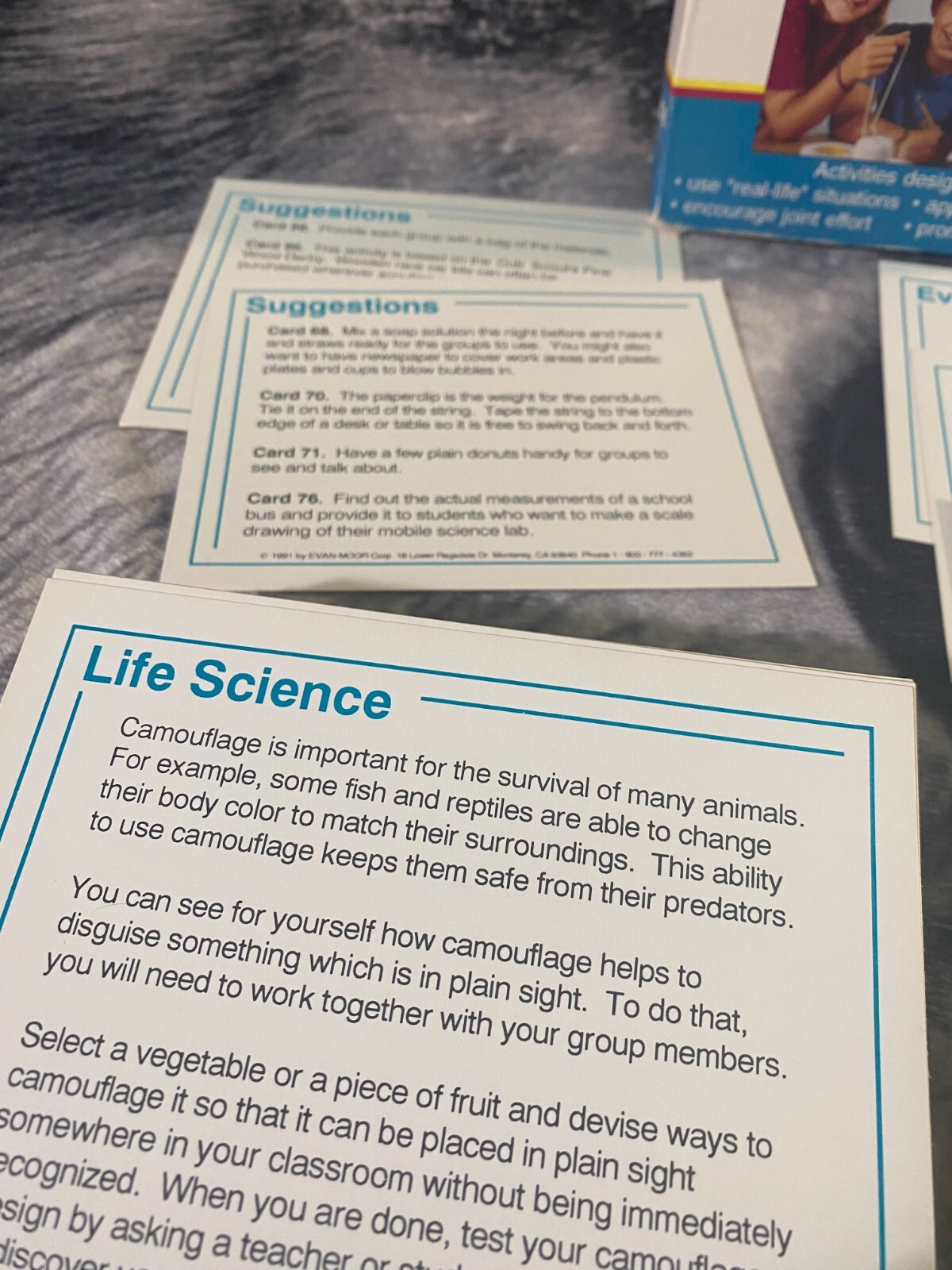 Vintage Science Cooperative Learning Activities Cards