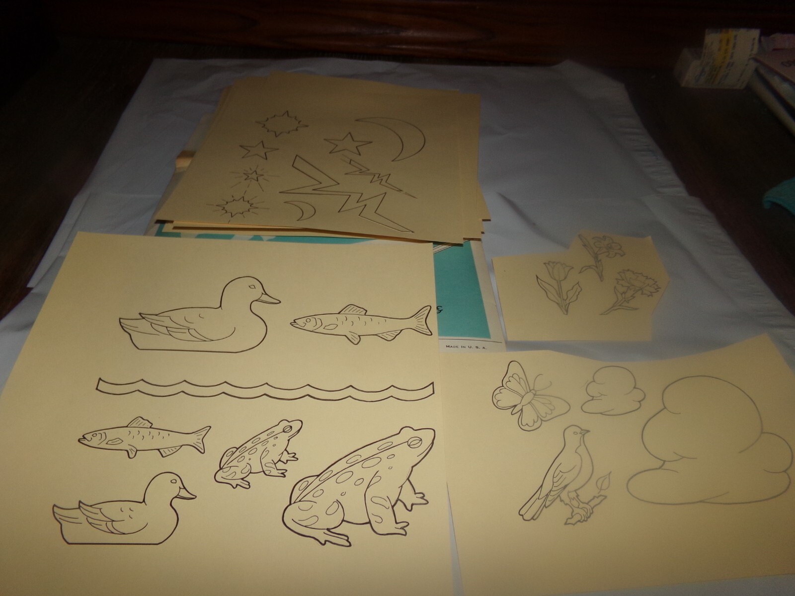 Vintage lot 111 Bible Stencil Set Manger Wise men Animals Shepard Camels Stars