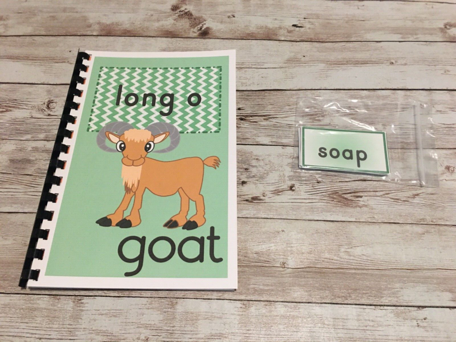 Interactive Learning Books for Children – Long Vowel Set w/60 Laminated Cards