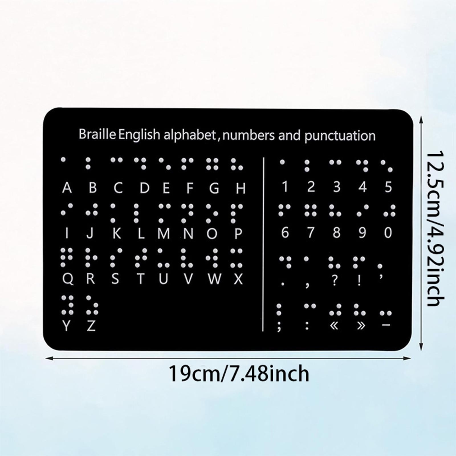 Braille Alphabet Board Braille Learning Braille Fingerboard Portable Tactile