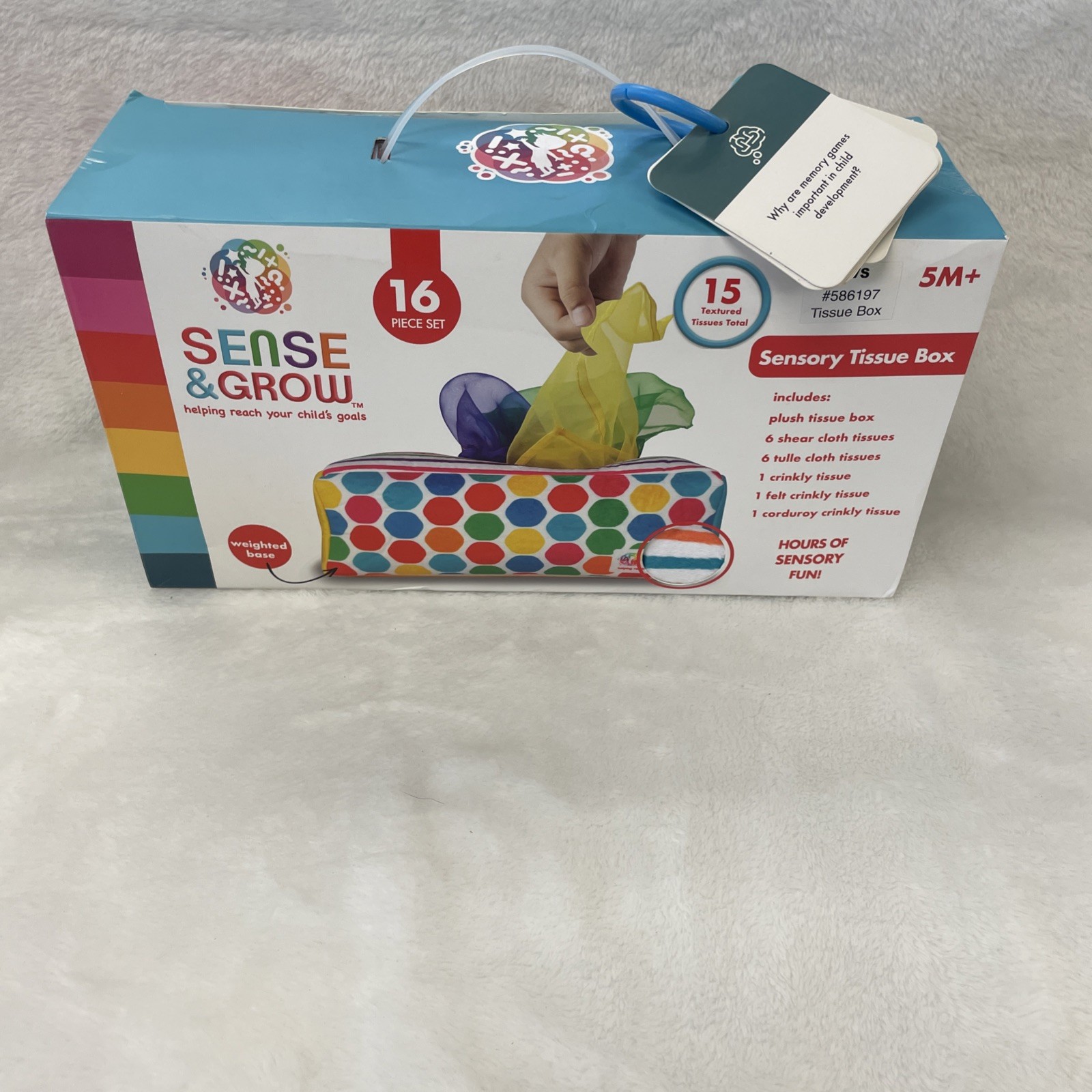 Creative Kids – Sense & Grow 15 Textured Tissues Sensory Box New Factory Sealed