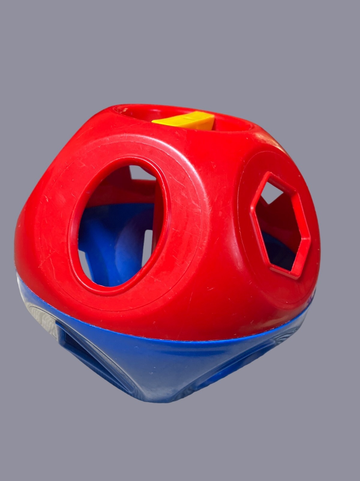 Tupperware Vintage Shape O Ball Shape Sorter Toy Blue Red Yellow