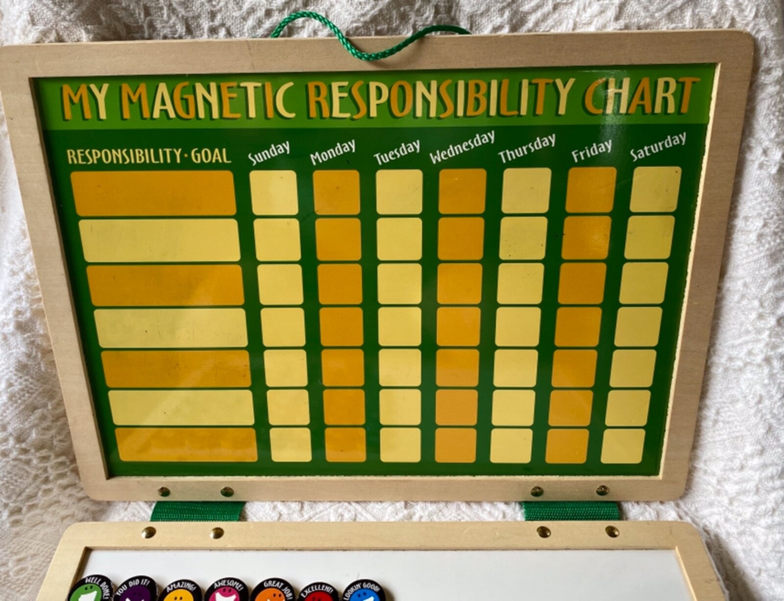 Melissa & Doug Magnetic Responsibility Chore Chart for Kids Praise Magnets READ