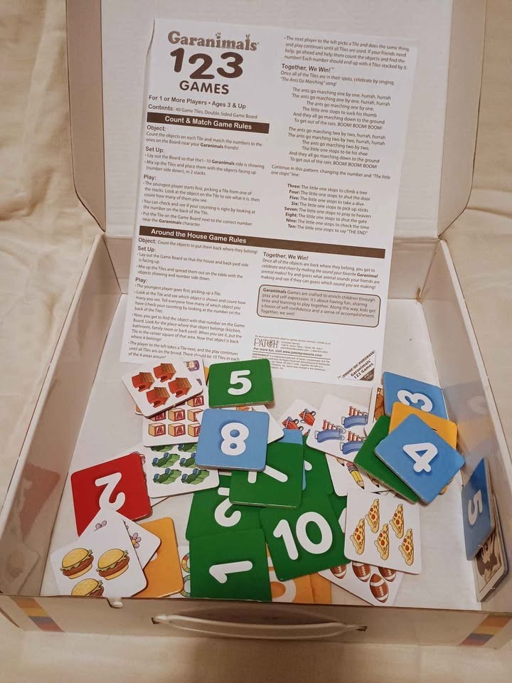 Garanimals 123 Games Preschool Counting Board Game Clean, Complete, Gently Used