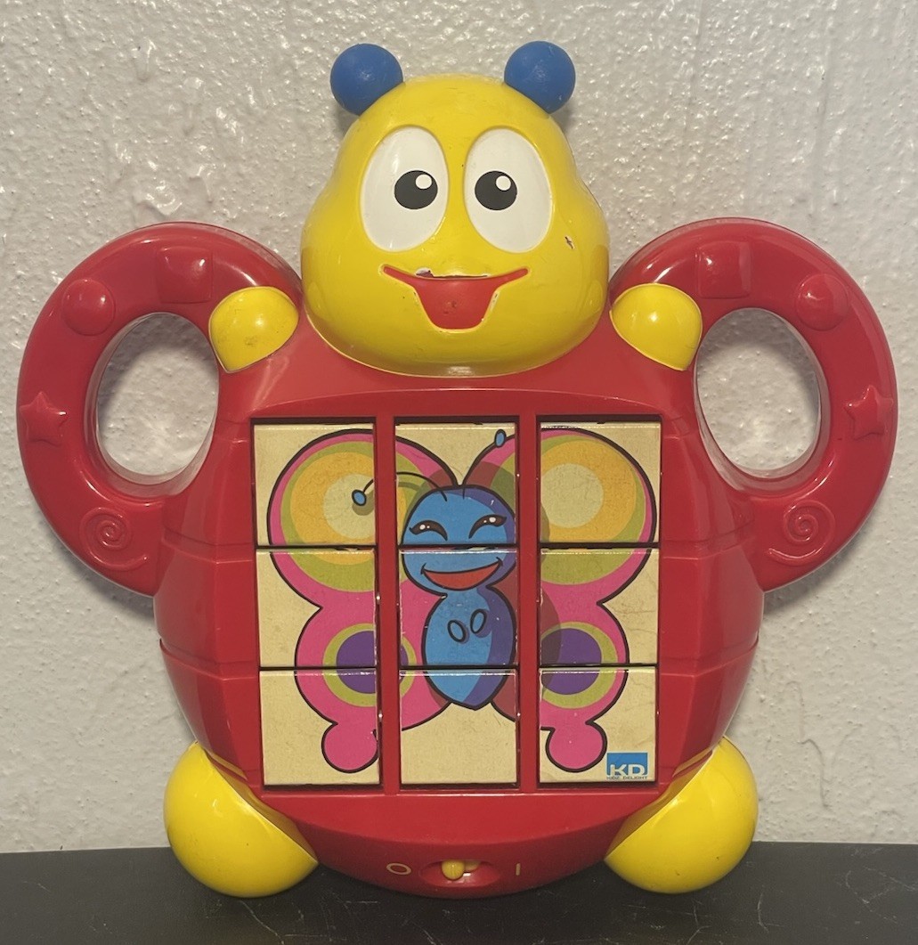 Kids Delight 3 Sided Bug Puzzle Silly Sounds Works Good Handheld Travel