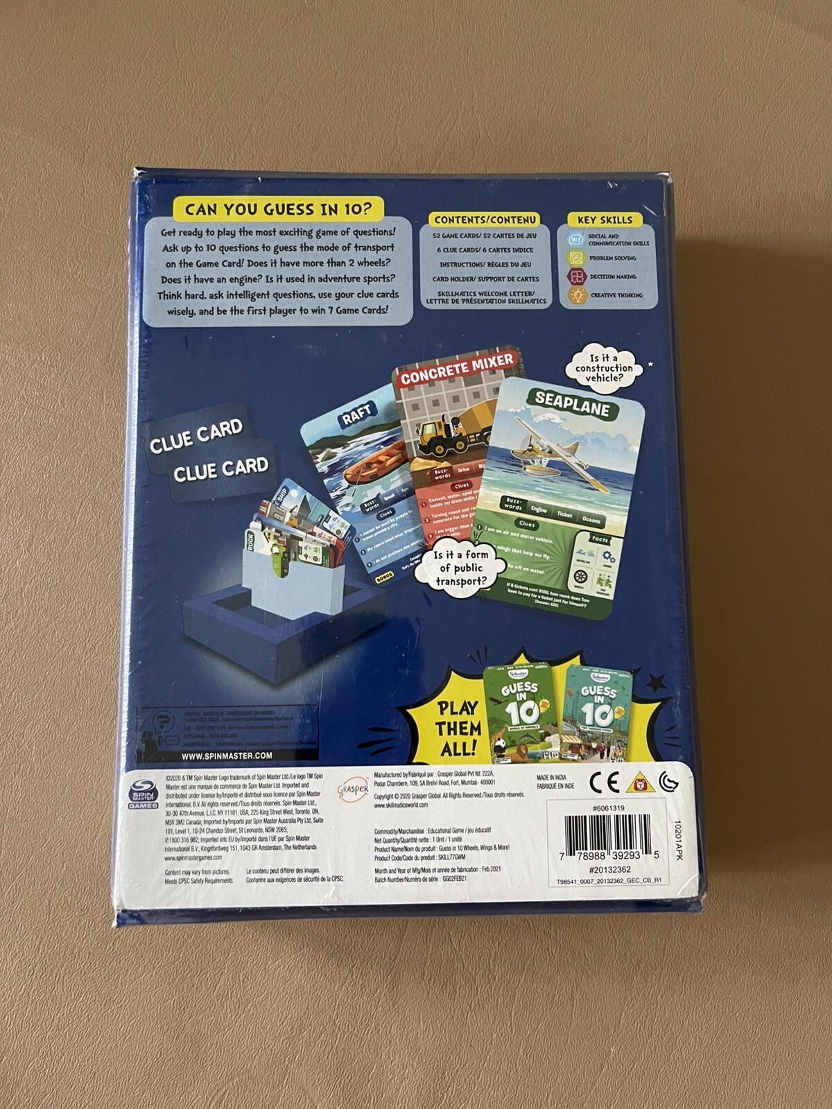 Skillmatics Guess In 10 Wheels, Wings & More Educational Card Game, Age 5+ New