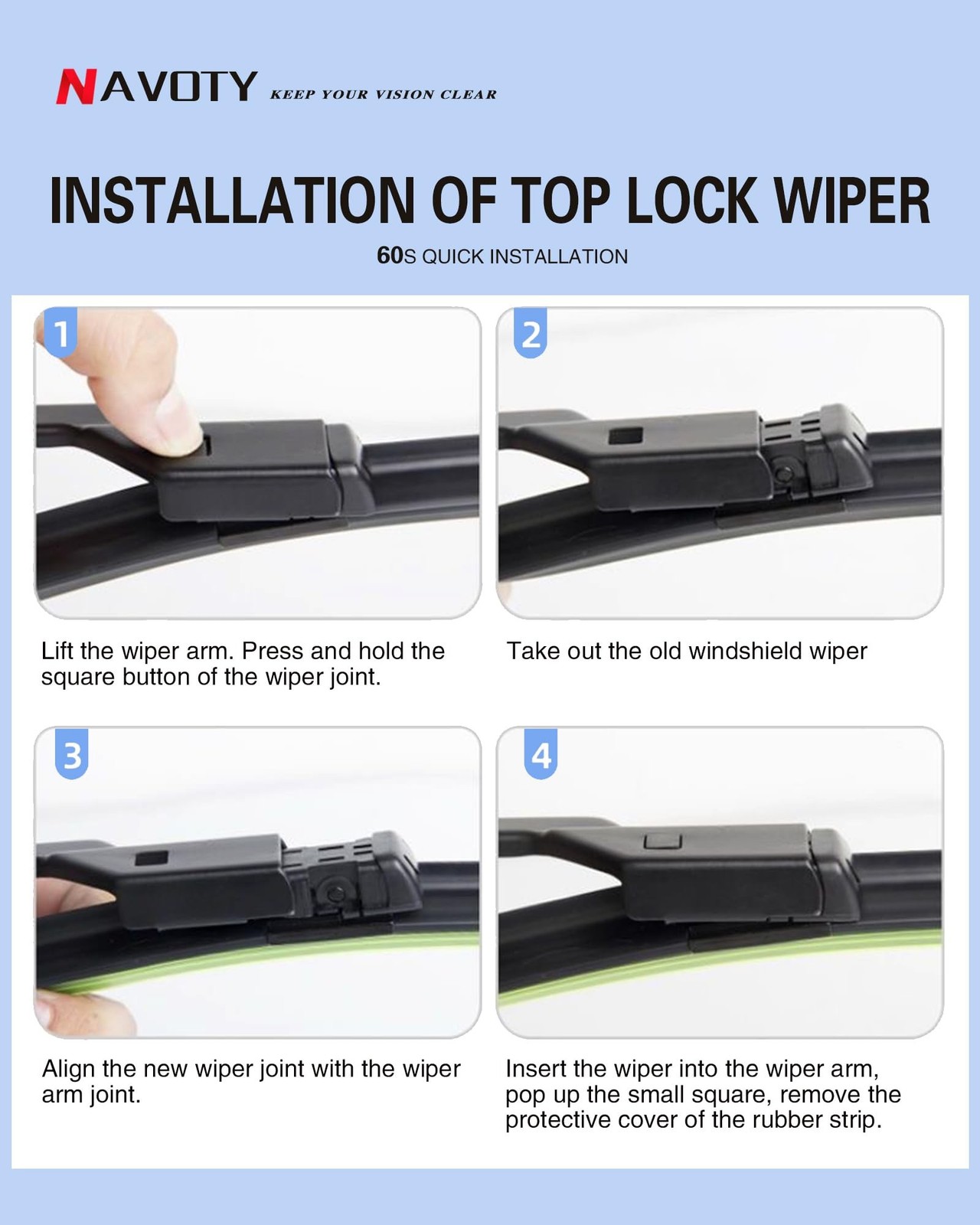 2 Factory Wiper Blades Replacement for Volkswagen Passat 2005-2011/CC 2008-20…