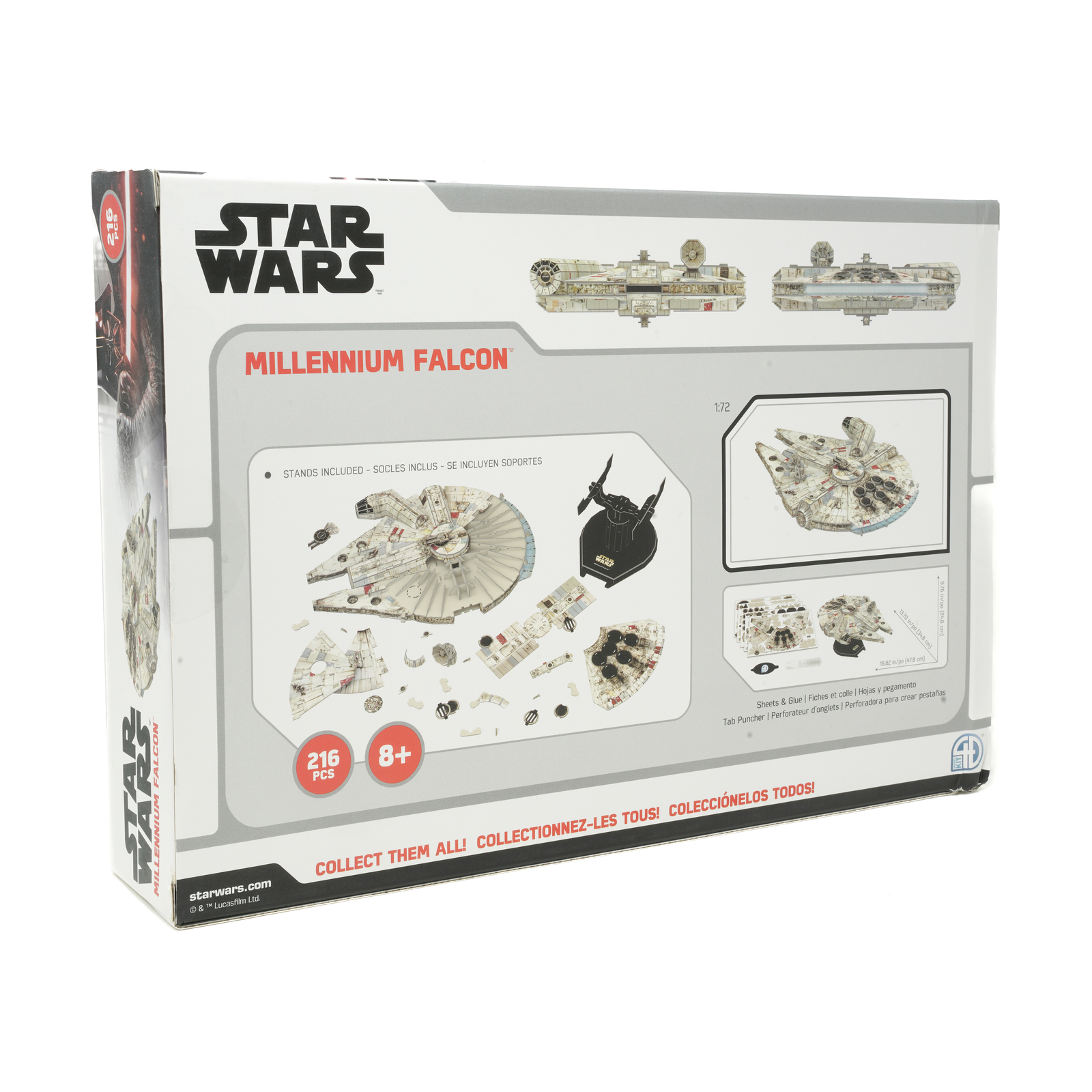 New – 4D Cityscape Star Wars – Millennium Falcon Paper Model Kit: 216 Pcs
