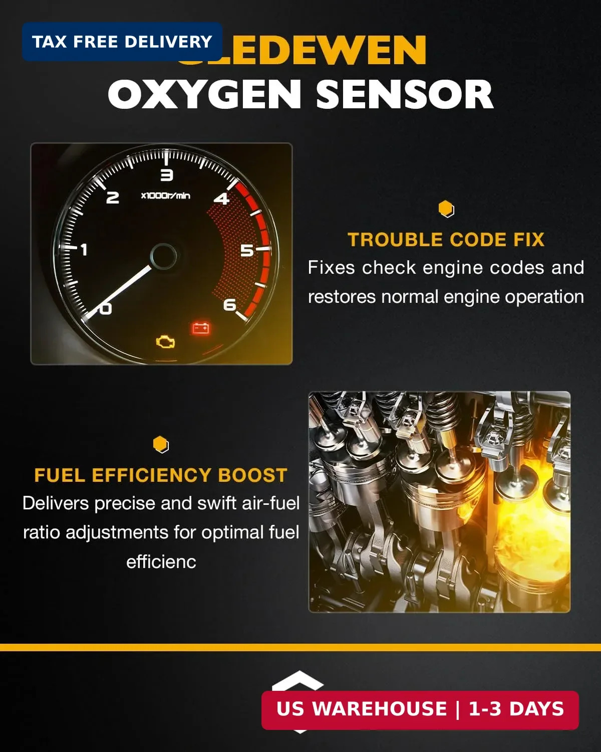 O2 Sensor Upstream Downstream 2Pcs | Oxygen Sensor for Ford F150 F250 Ranger Exp