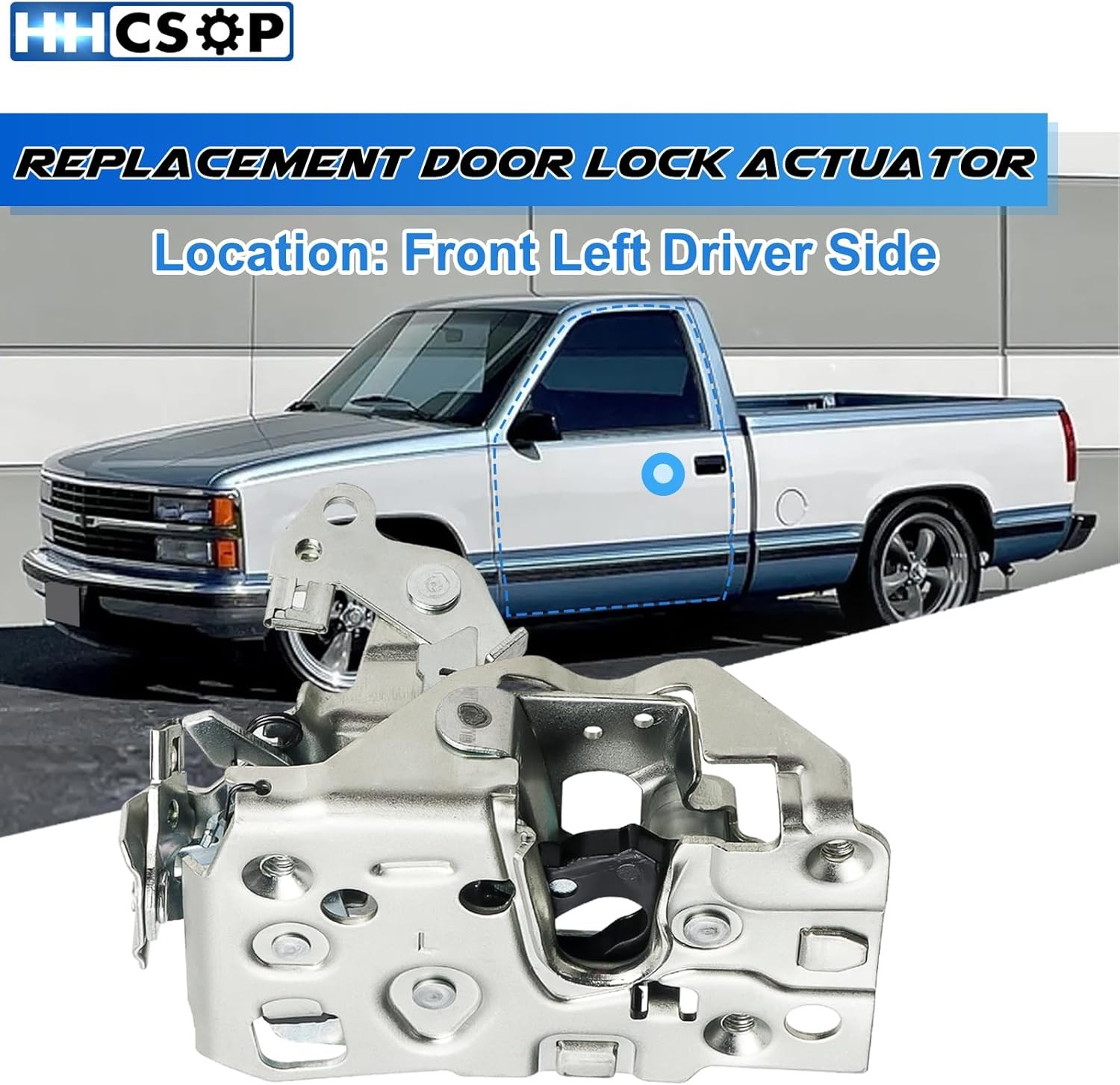 Front Left Driver Side Door Lock Latch Assembly Compatible with Chevy GMC C1500