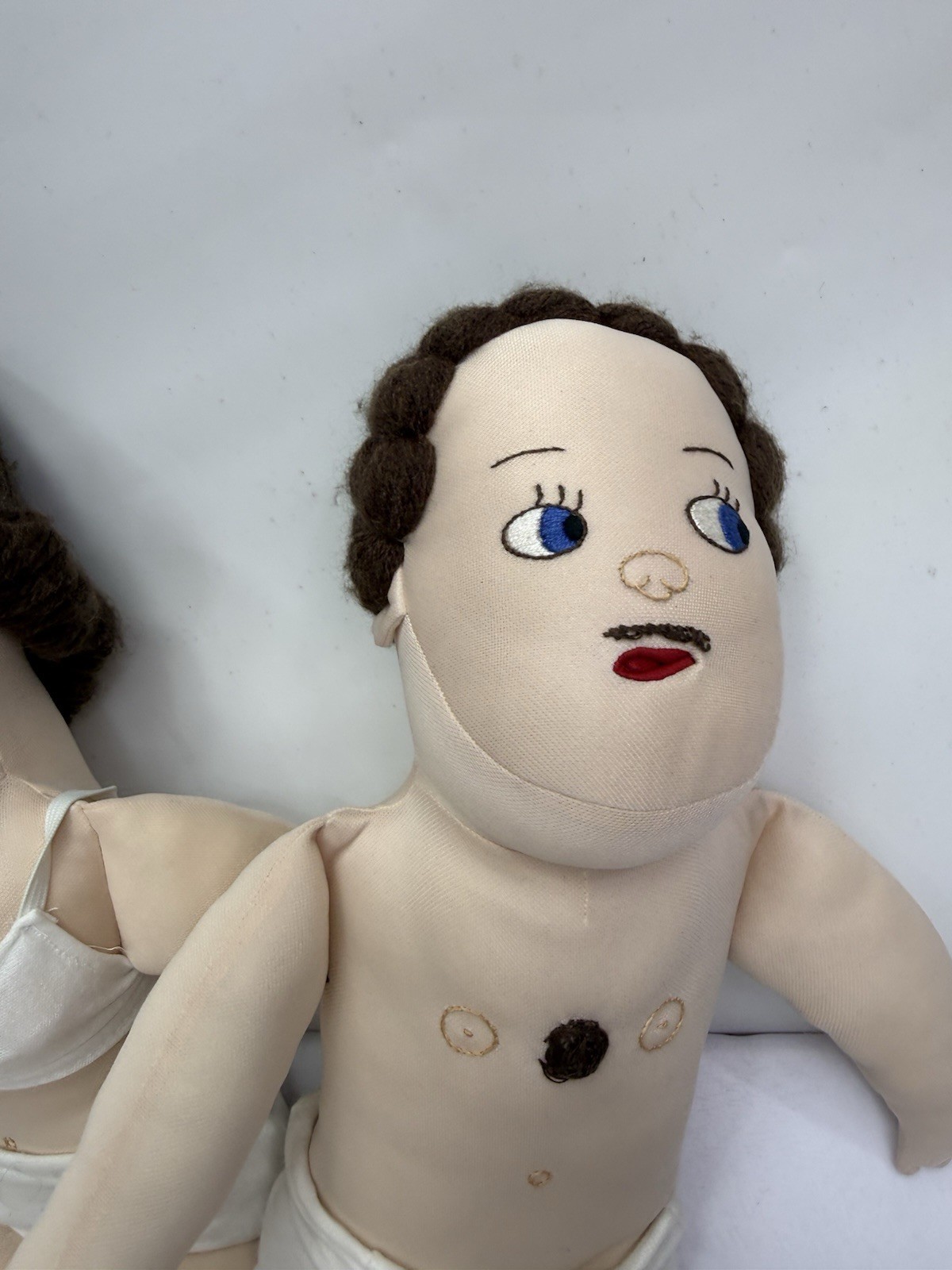 Vintage Teach A Bodies Man And Woman Anatomically Correct Plush Dolls W/clothes