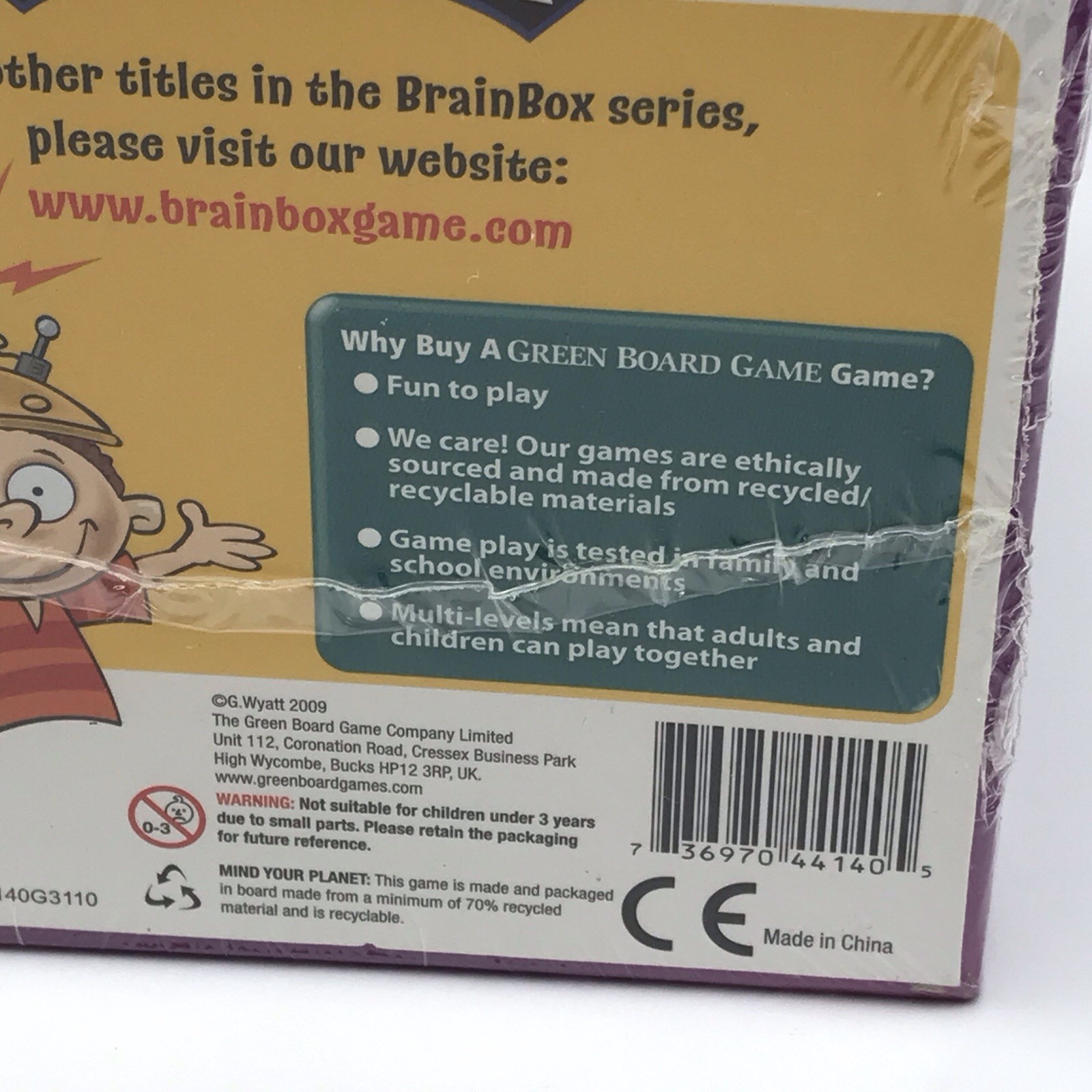 BrainBox My First ABC Memory Recall Game Ages 4+ Sealed Green Board Game