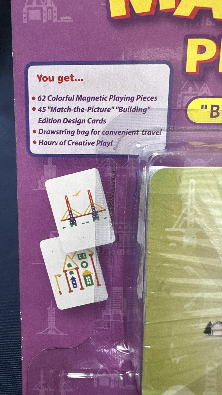 Learning Mates Magnetic Playset “Building” Edition Age 5+ 45 Design Cards 62 Pc