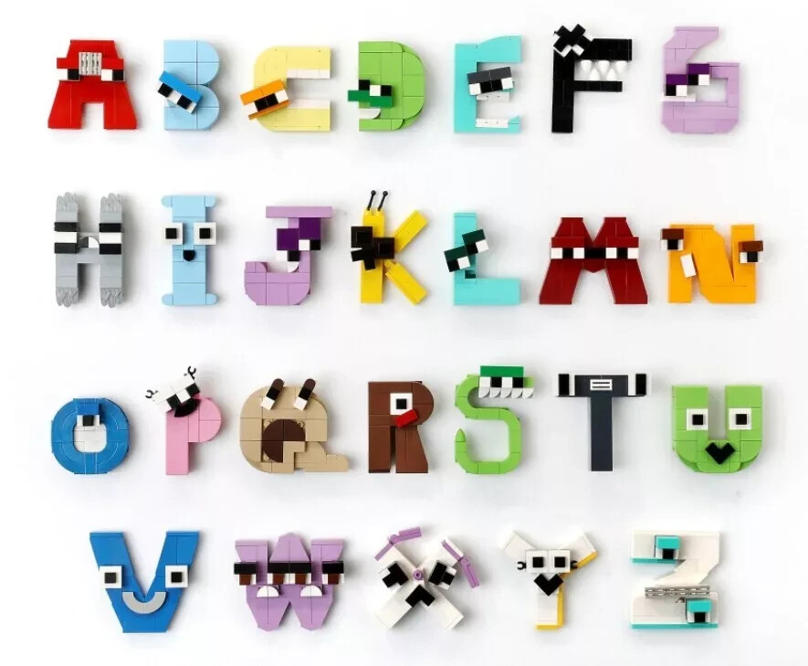 Alphabet Lore Block Brick Play Set English Learning Kids Korean Academy /Express