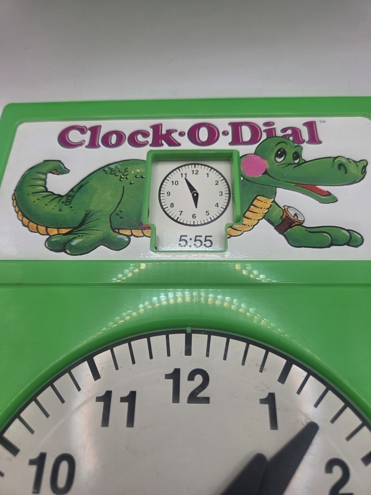 Vint. Clock O Dial Educational Best Toy Analog Time Teaching Set of 4 wheels 80s