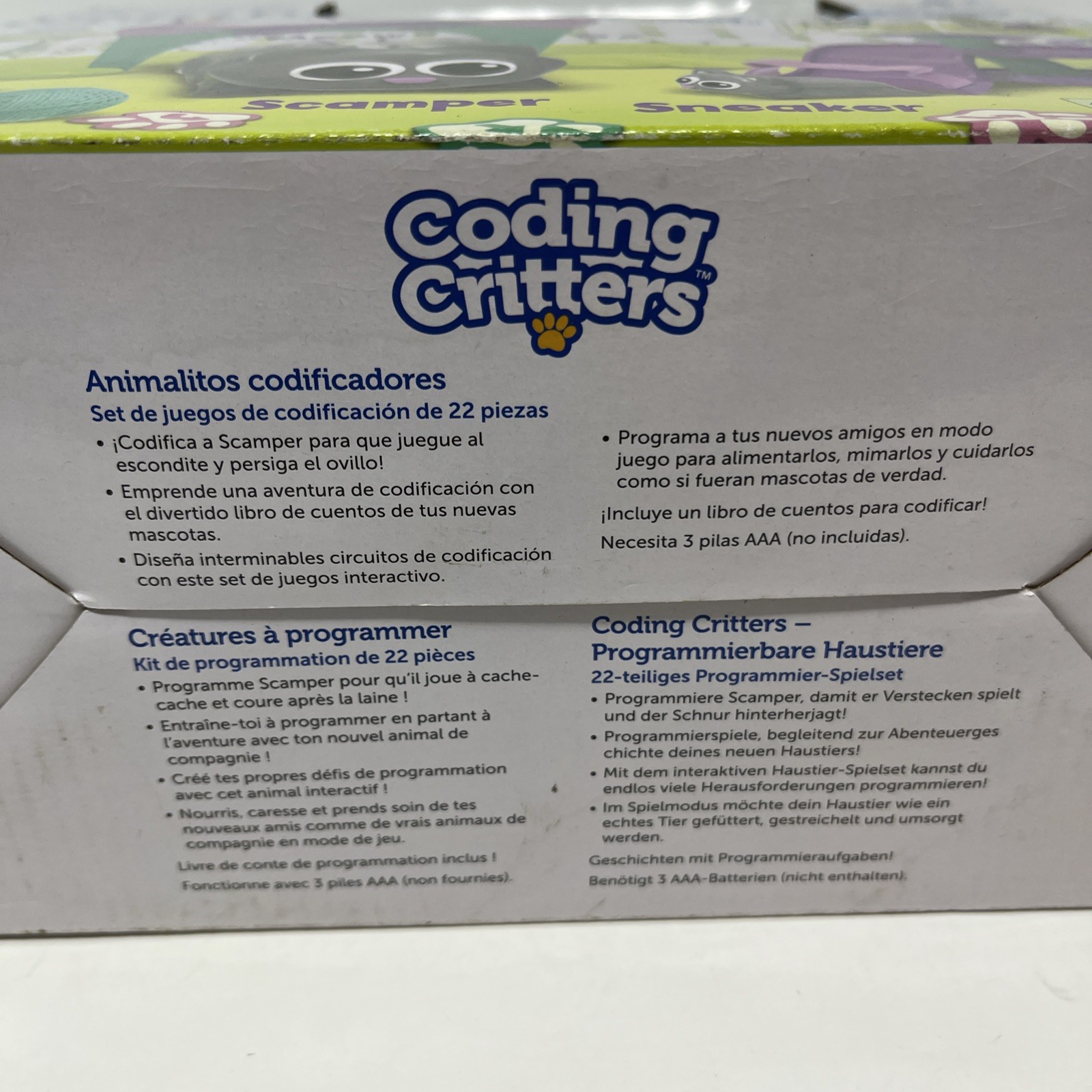 Learning Resources Coding Critters~Scamper & Sneaker New Sealed Box