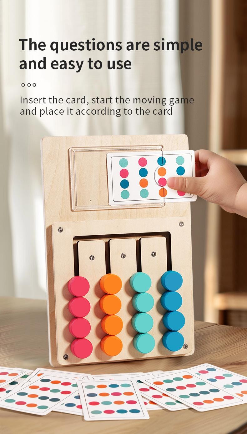 Wooden Color Shape Matching Puzzle Board Kids Brain Training Toy