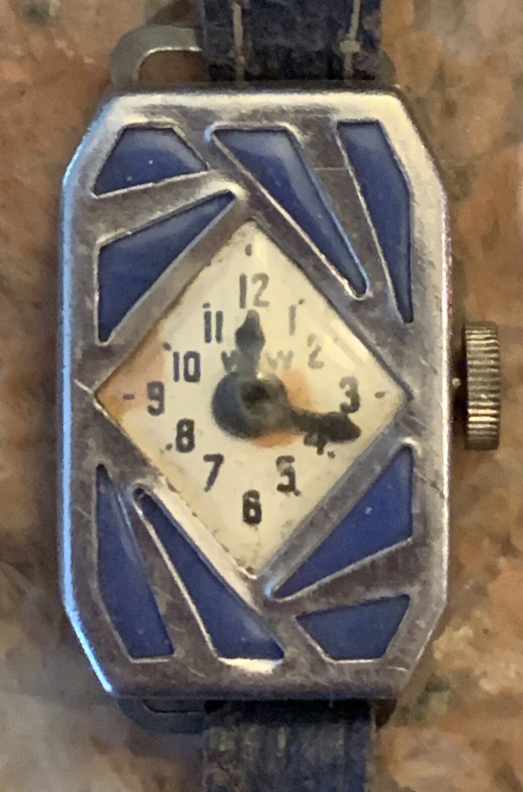 1930’s Winwood Toy Wristwatch Art Deco Teaches Kids To Tell Time