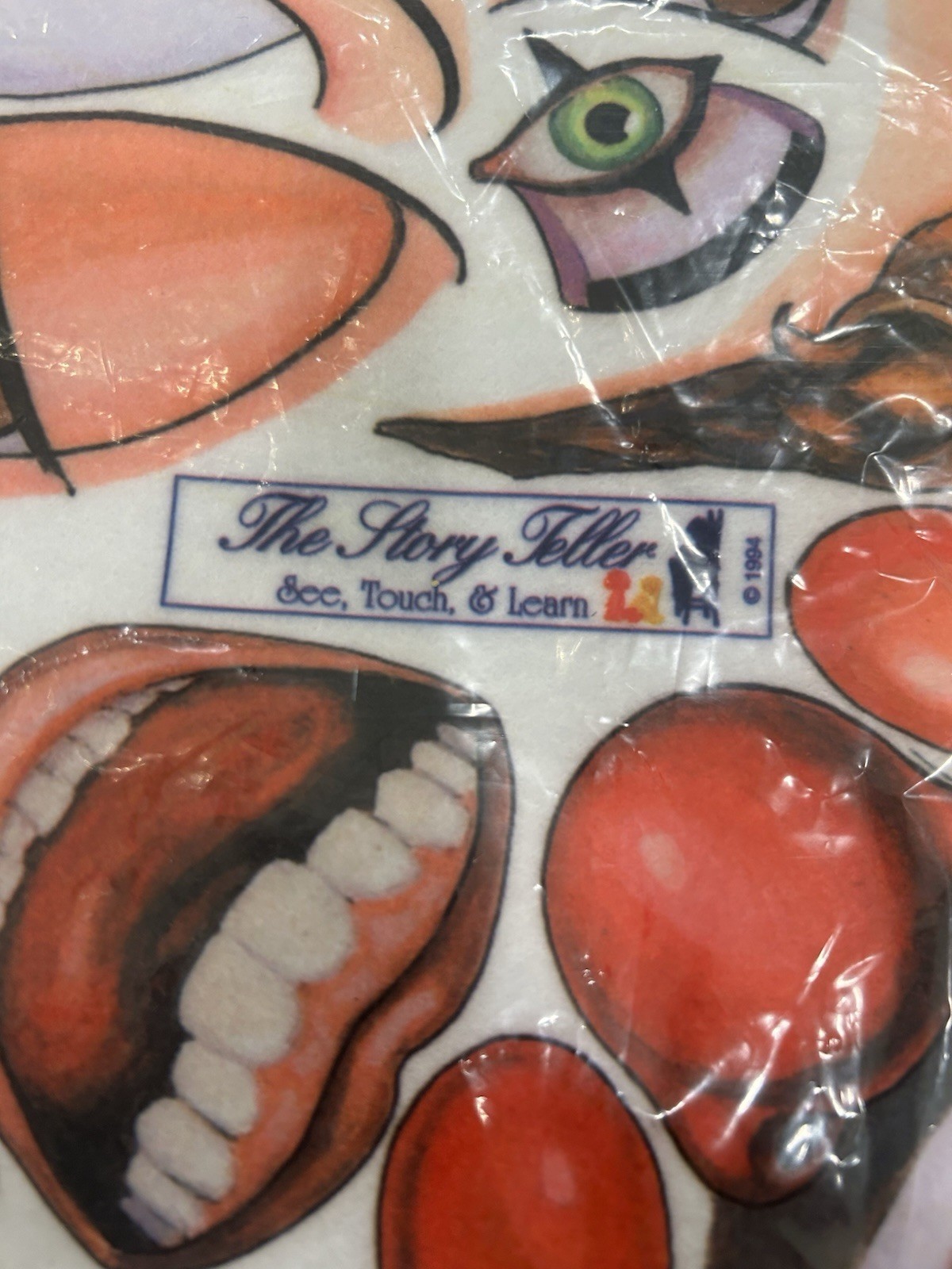 1994 Story Teller Felt Funny Faces Clowns See Touch & Learn Kids Artwork Crafts
