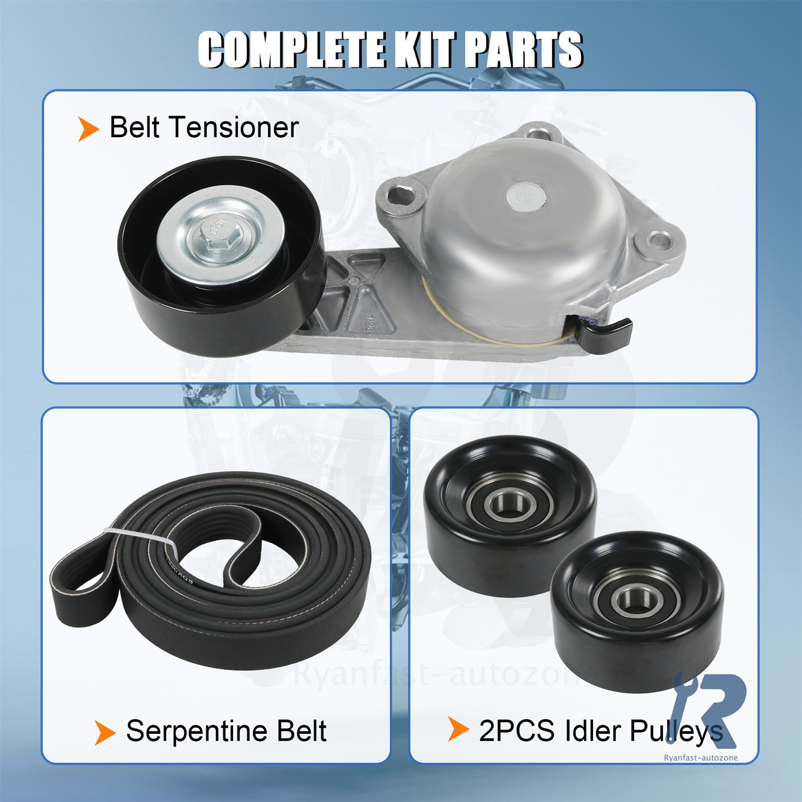 NEW Engine Serpentine Belt Drive Kit Compatible with Ford F-250 Super Duty