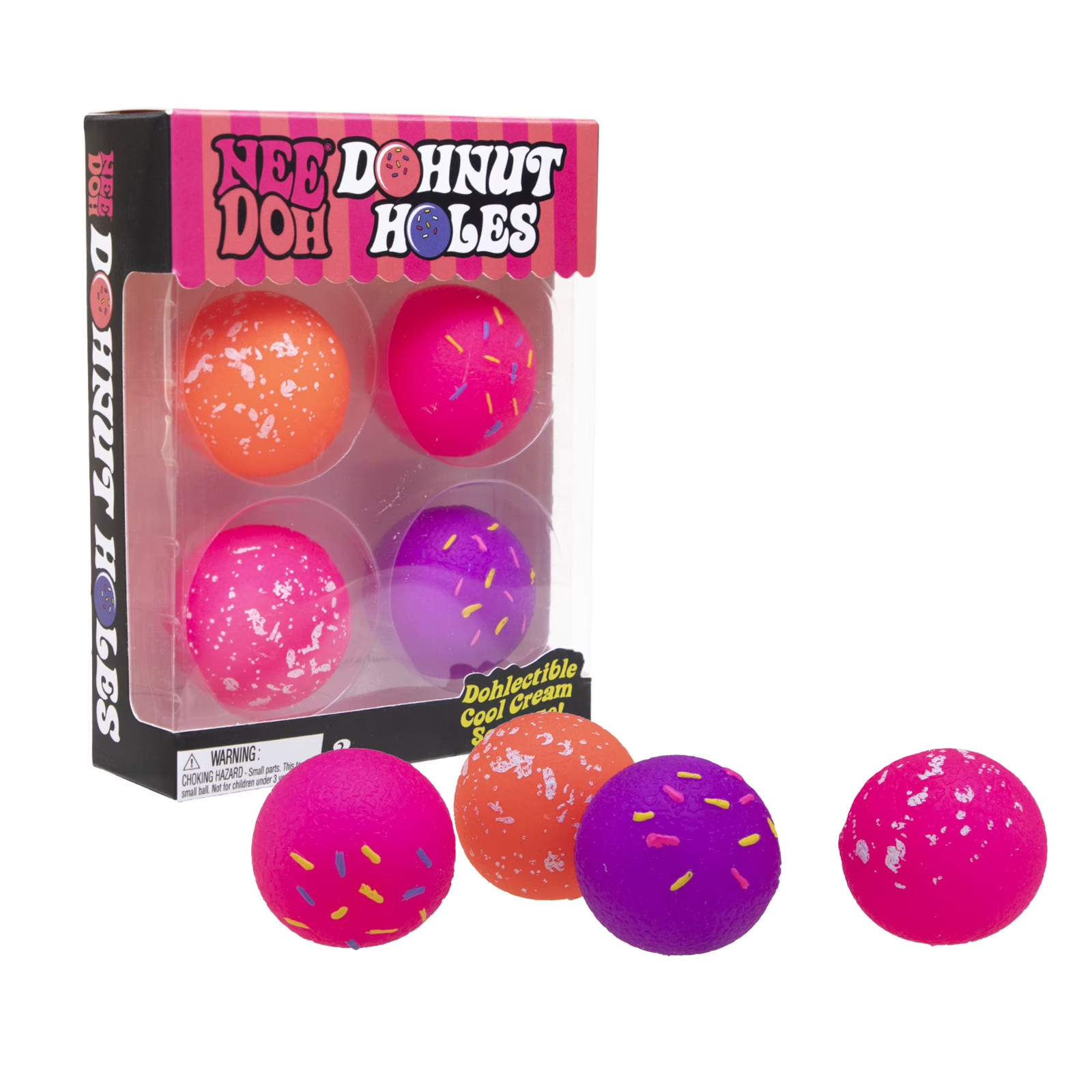 Authentic NeeDoh DohNut Holes Squishy Fidget Sensory Toy 4 Pack Multicolor Set