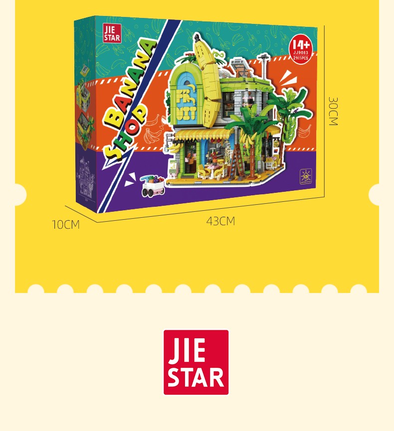 Banana Shop City Building Street Scene Building Block Set