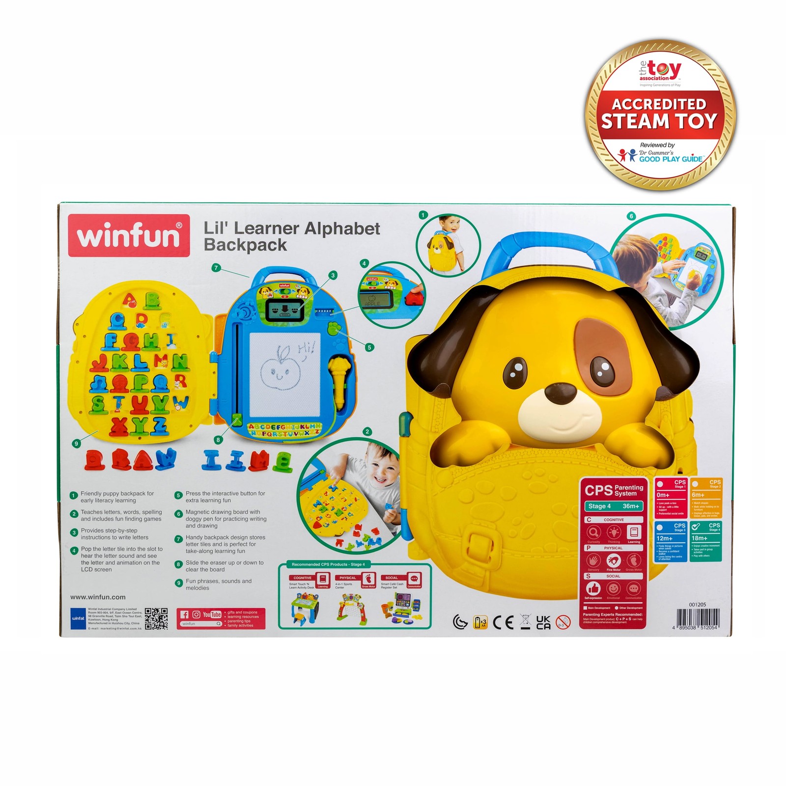 Winfun Lil Learner Plastic Alphabet Backpack – Age Group 3 Years and up