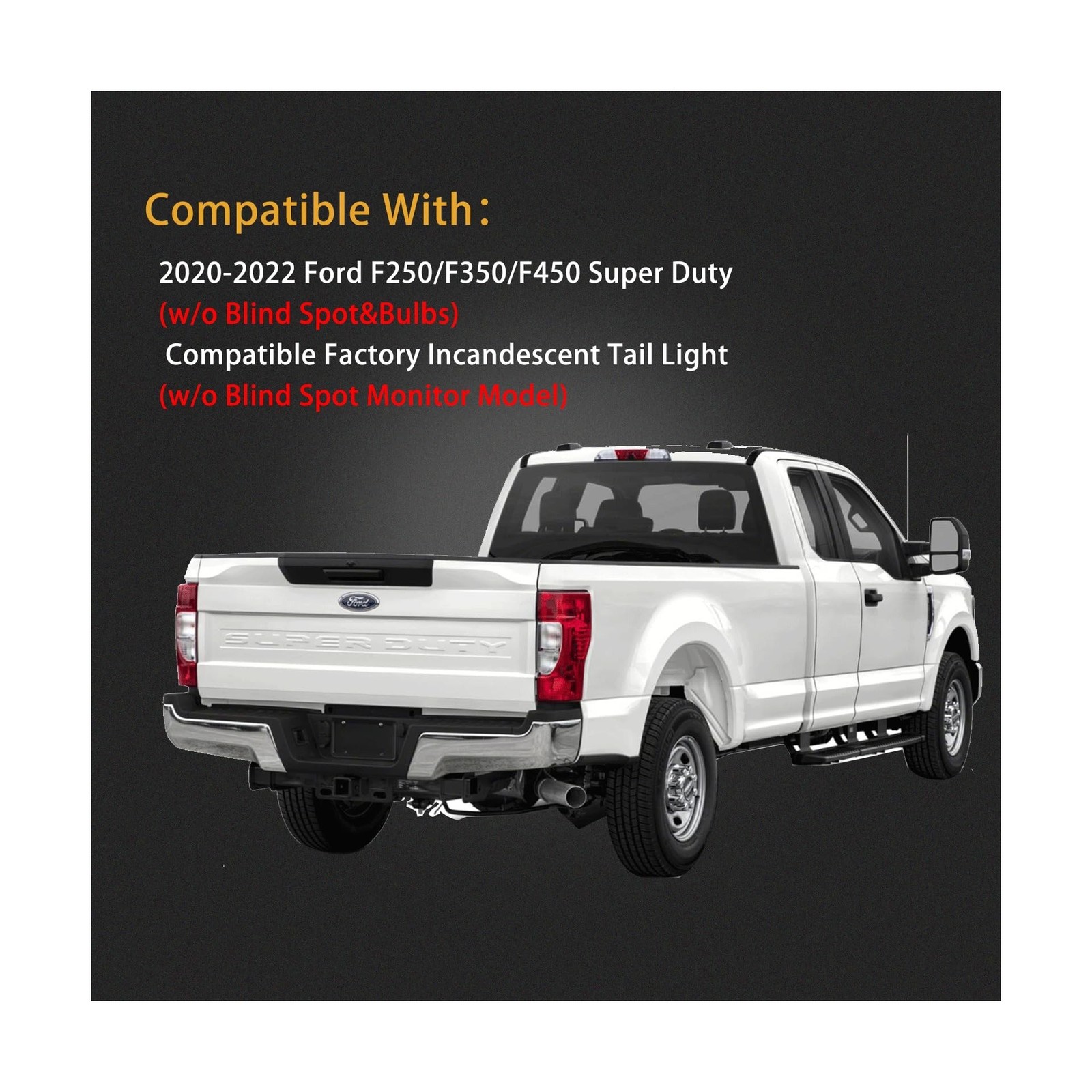 Right Passenger Side Rear Tail Light Assembly Compatible With 2020-2022 Ford …
