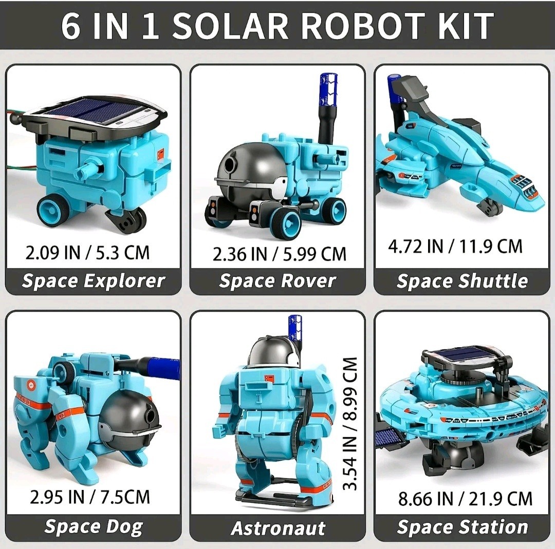6-in-1 STEM Solar Robot Kit for Kids Educational Science New Sealed- Box Damage